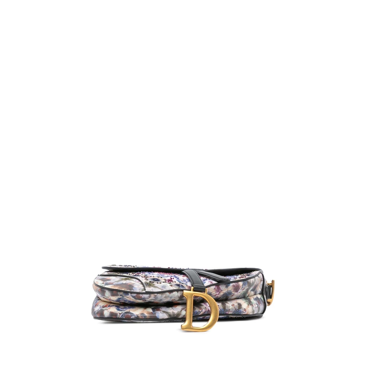 Dior Kaleiscopic Saddle Bag Canvas Embroidered Shoulder Bag
