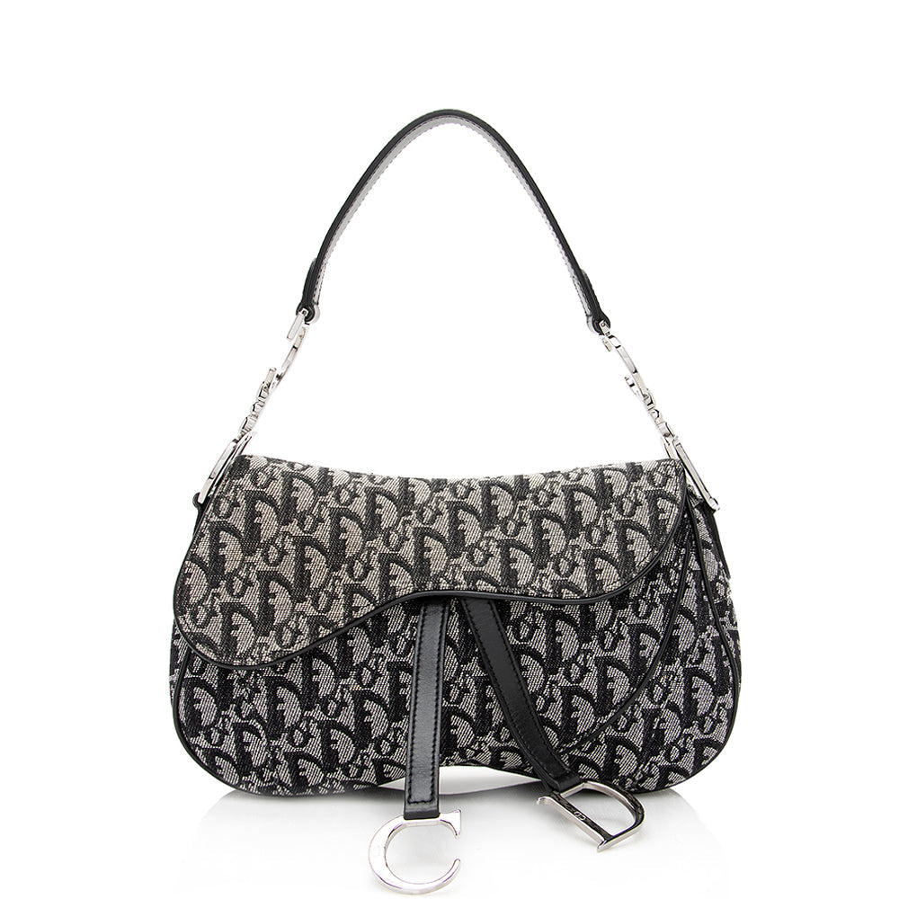 Dior Double Saddle Shoulder Bag Shf Canvas Logo Bag Shf 21002