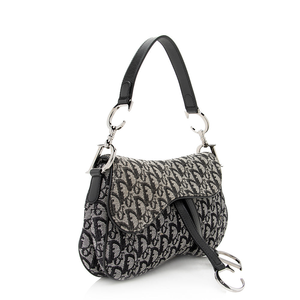 Dior Double Saddle Shoulder Bag Shf Canvas Logo Bag Shf 21002