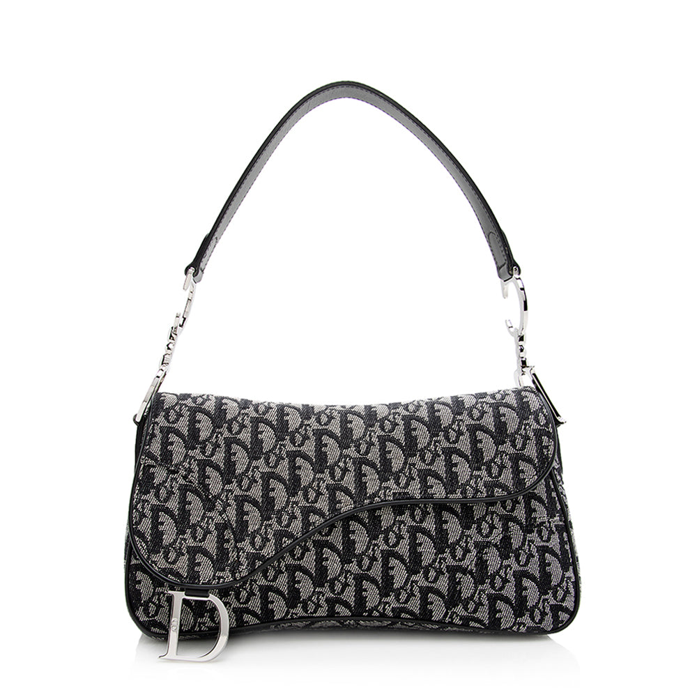 Dior Double Saddle Shoulder Bag Shf Canvas Logo Bag Shf 21032