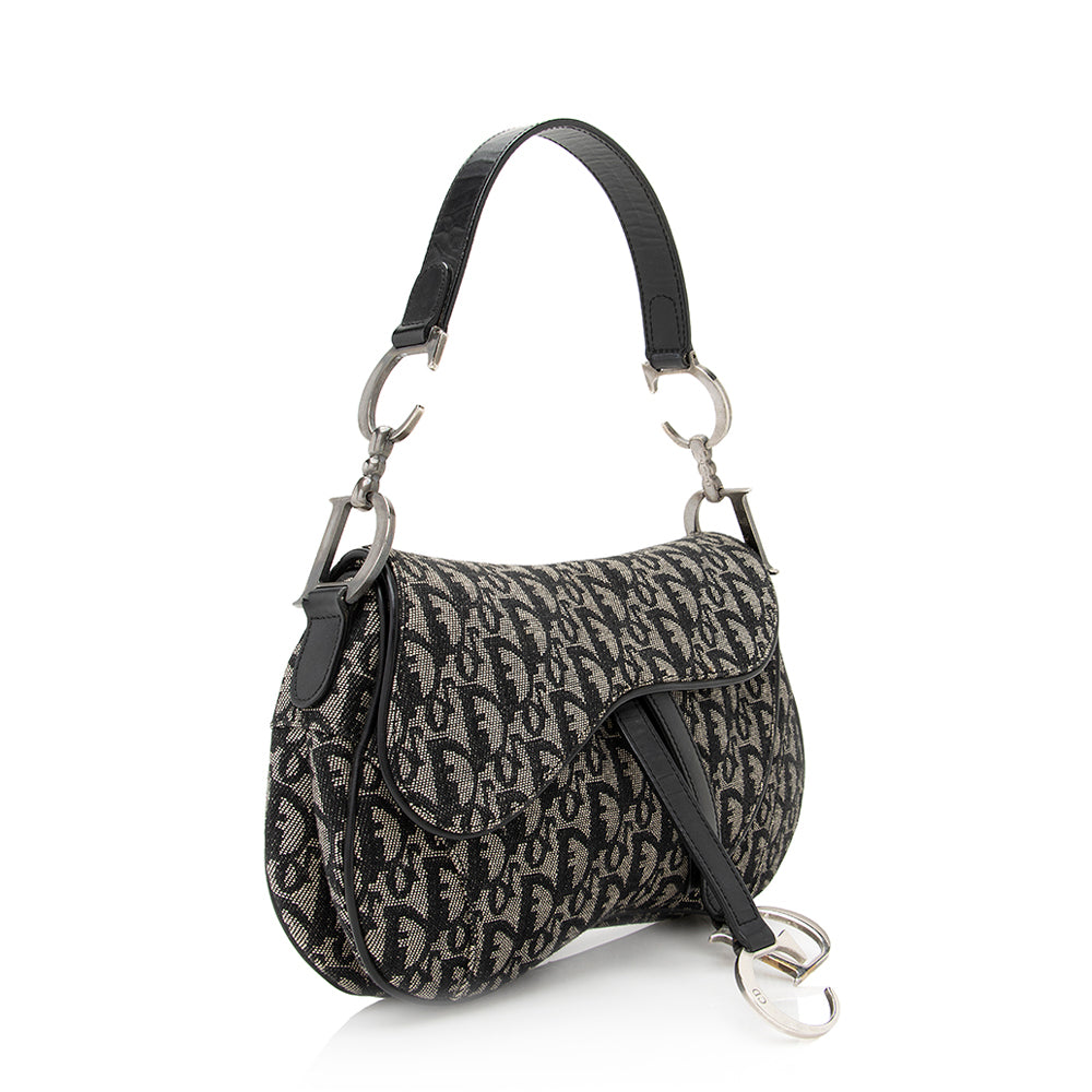 Dior Double Saddle Shoulder Bag Shf Canvas Logo Bag Shf 21000