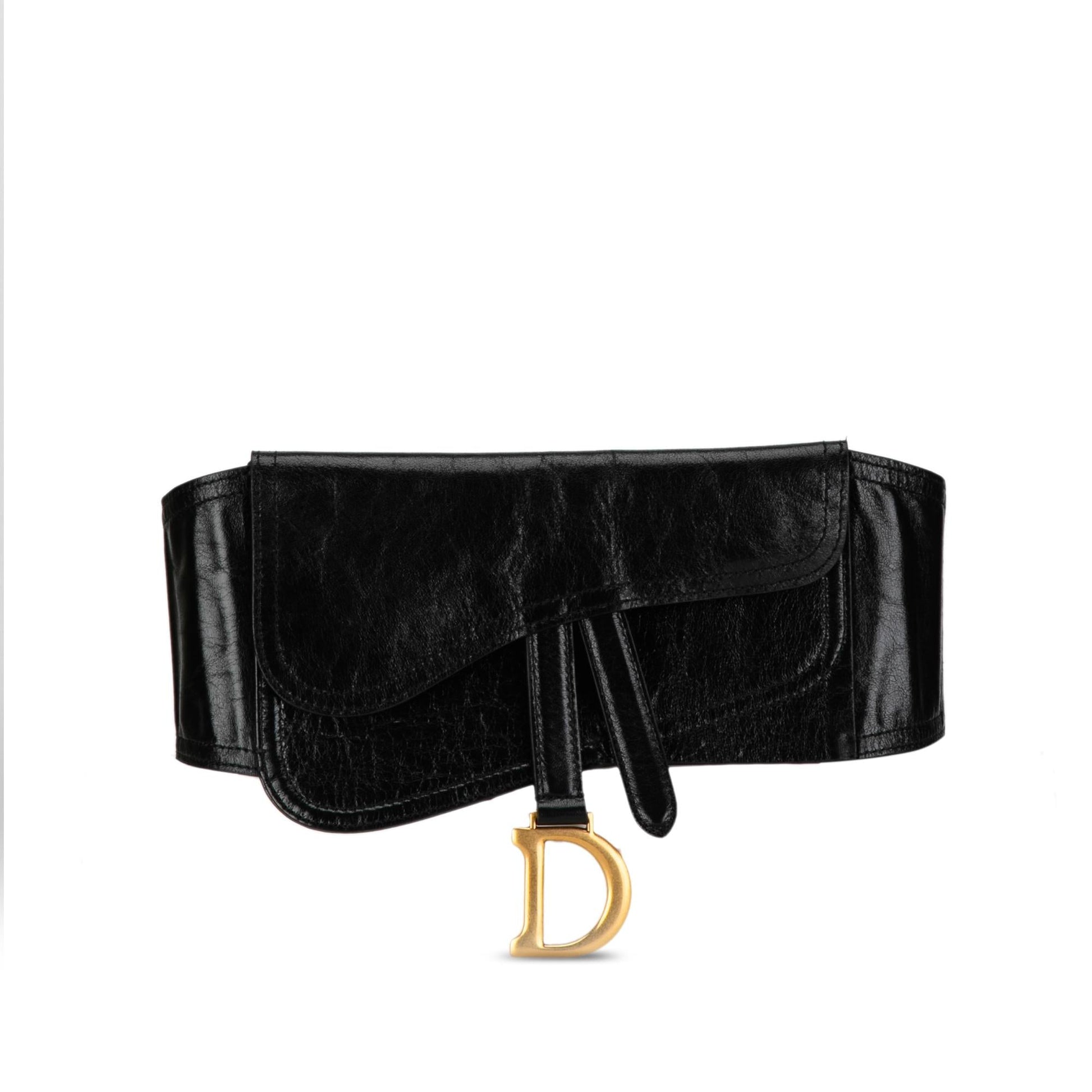 Dior Crinkled Saddle Belt Bag Lambskin Saddle Belt Bag