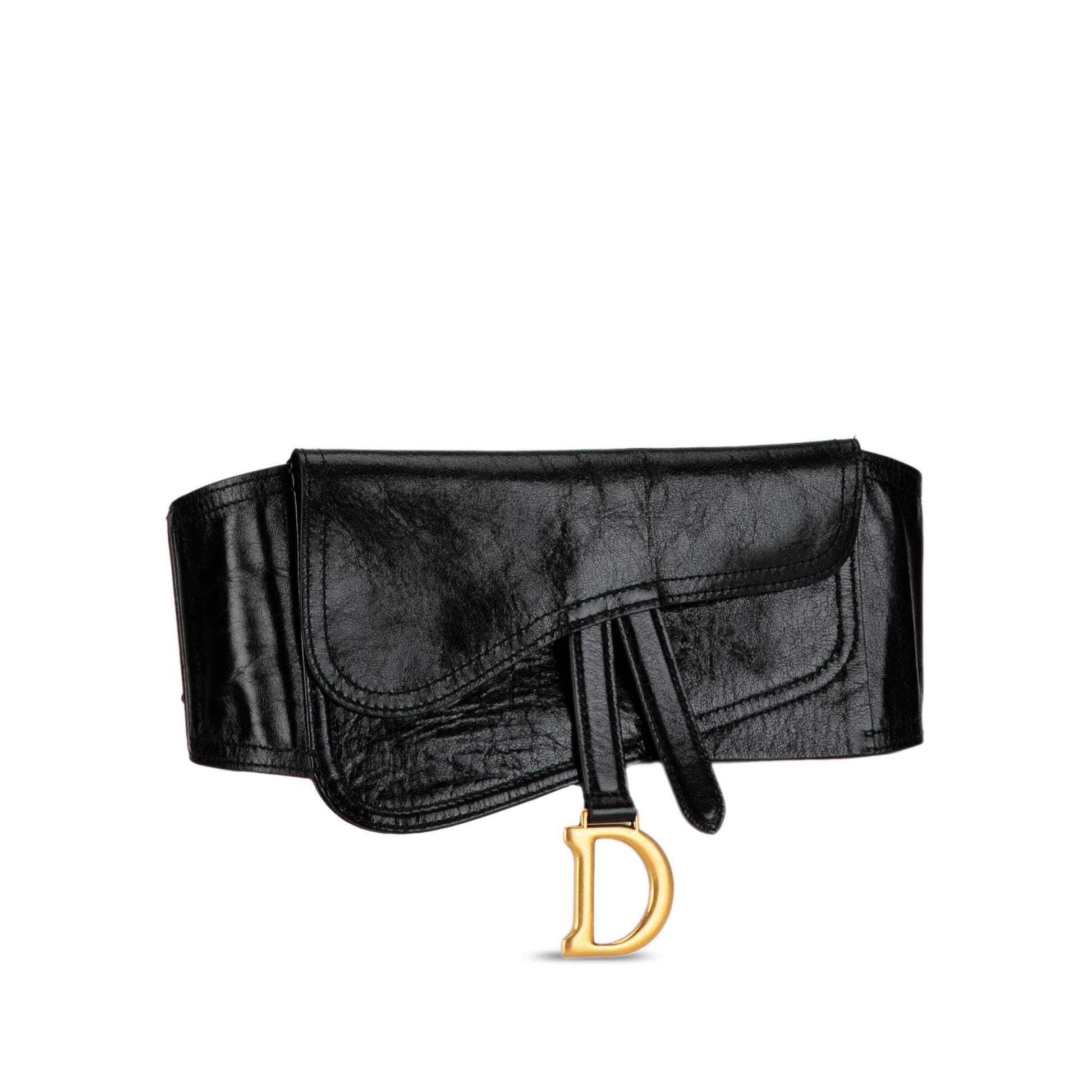 Dior Crinkled Saddle Belt Bag Lambskin Saddle Belt Bag