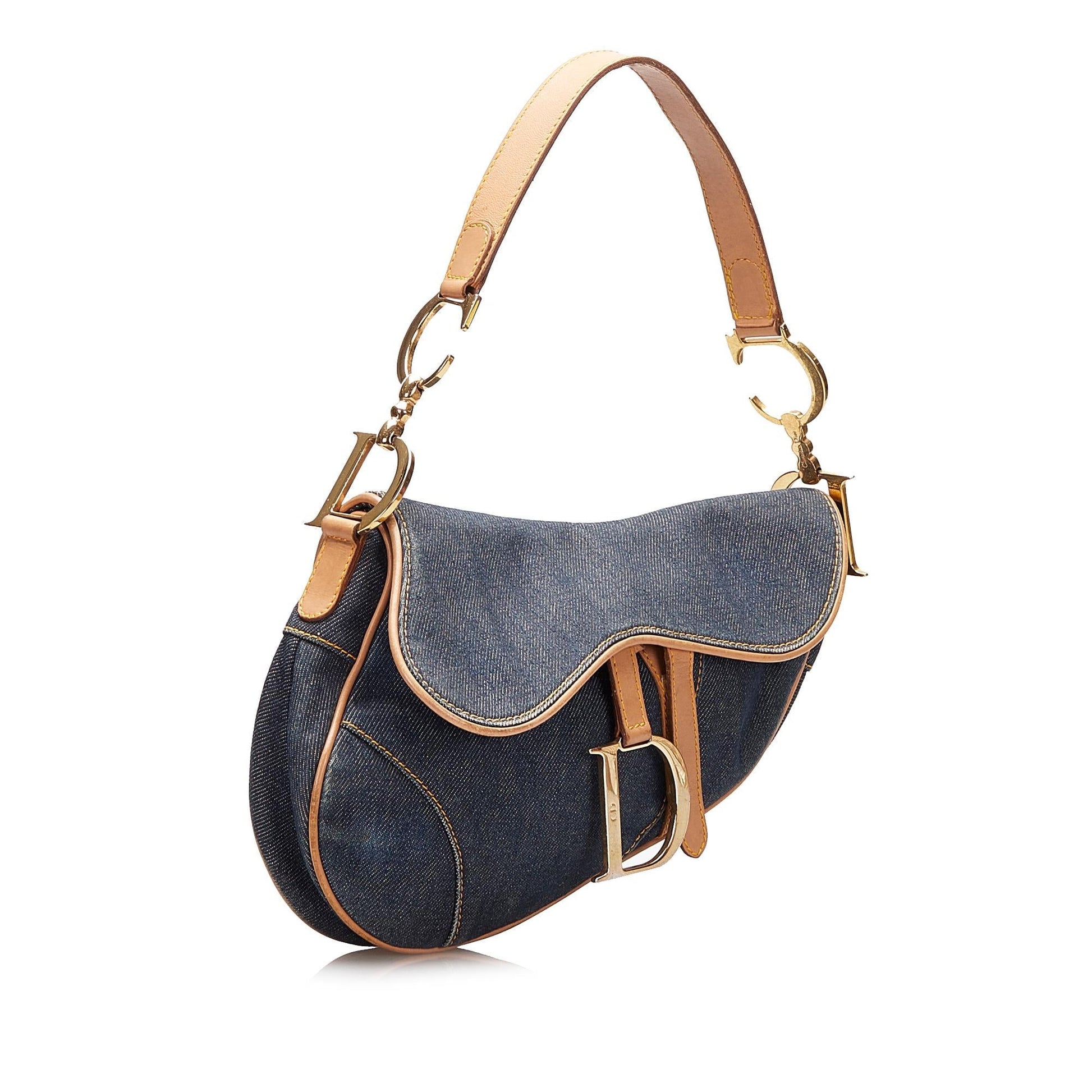 Dior Saddle Bag Shg Denim Travel Bag