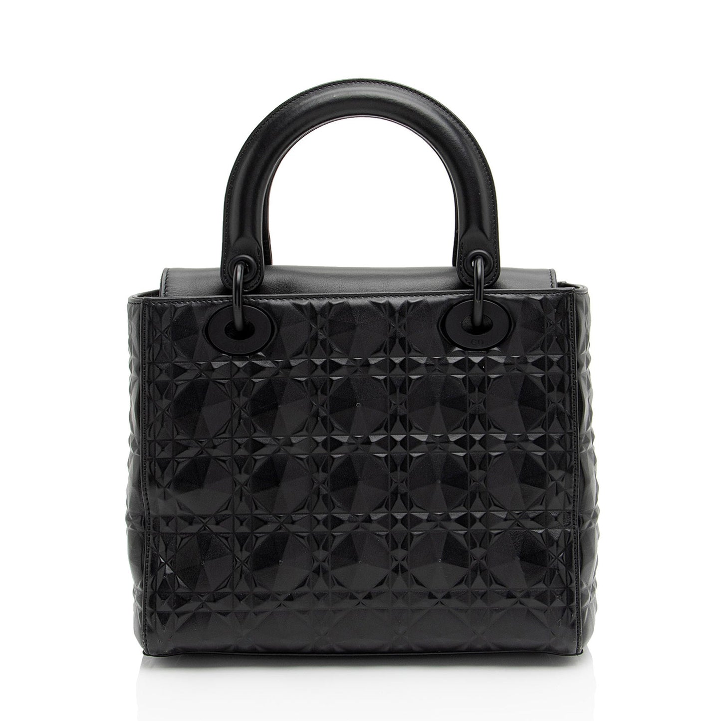 Dior Diamond Calfskin Lady Tote Shf 39Dale Medium Tote Bag
