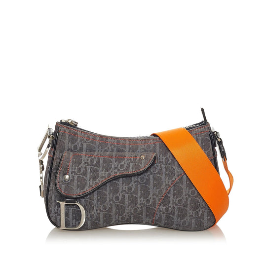 Dior Oblique Saddle Crossbody Bag Shg Canvas