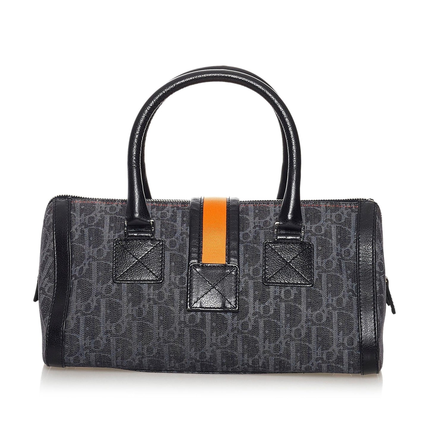 Dior Oblique Flight Handbag Shg Denim Satchel Bag