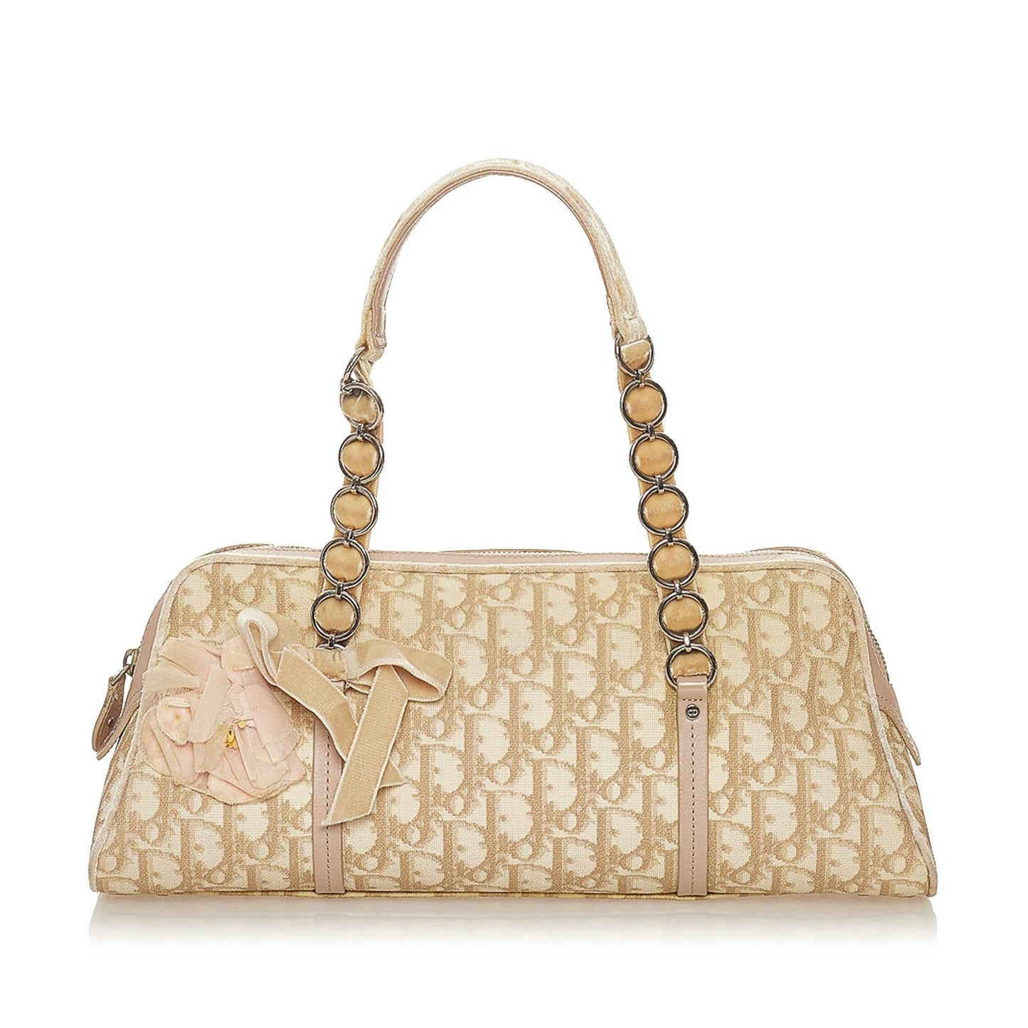 Dior Oblique Romantique Handbag Shg Canvas Satchel Bag