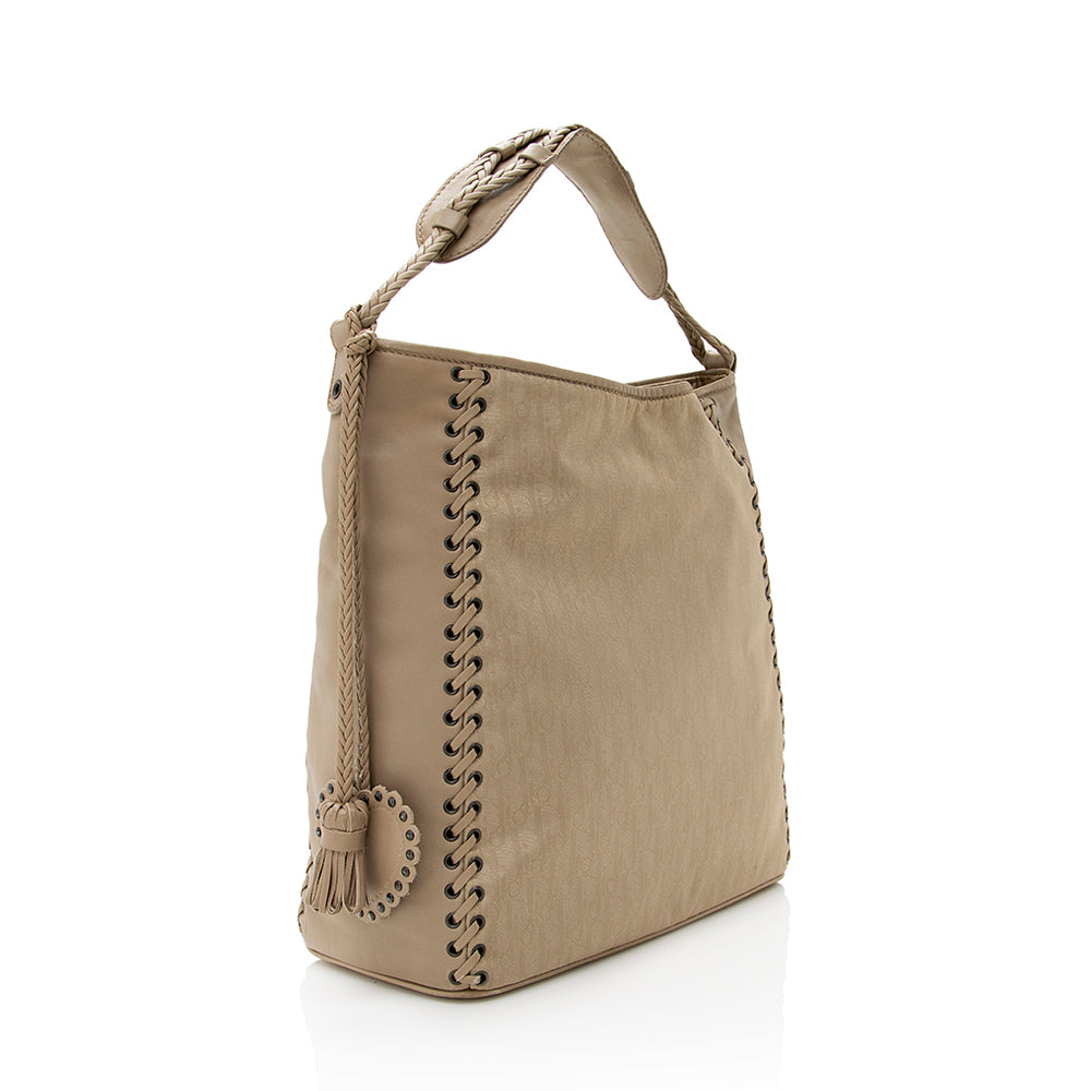 Dior issimo Ethnic Hobo Final Sale Shf Leather Nylon Medium Shoulder Bag