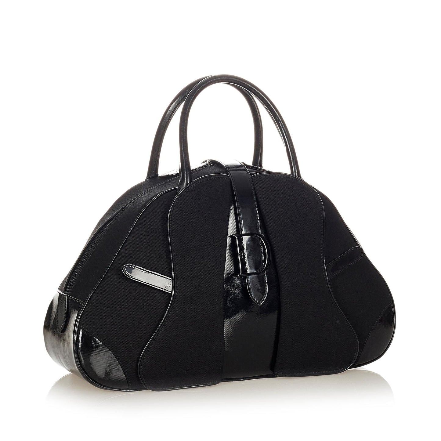 Dior Chanel Double Saddle Dome Bag Shg Nylon Shoulder Bag