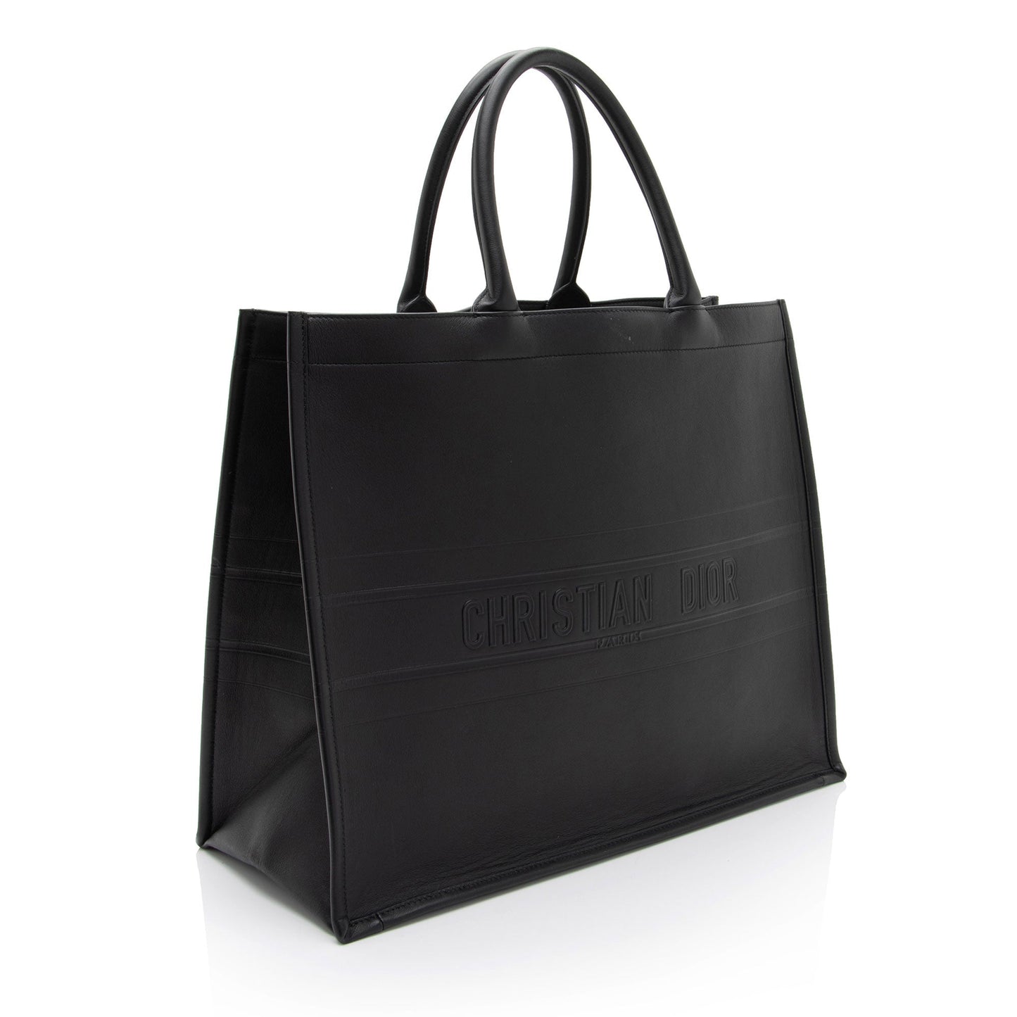 Dior Calfskin Book Tote Shf 1Gnic2 Large Embossed Tote Bag