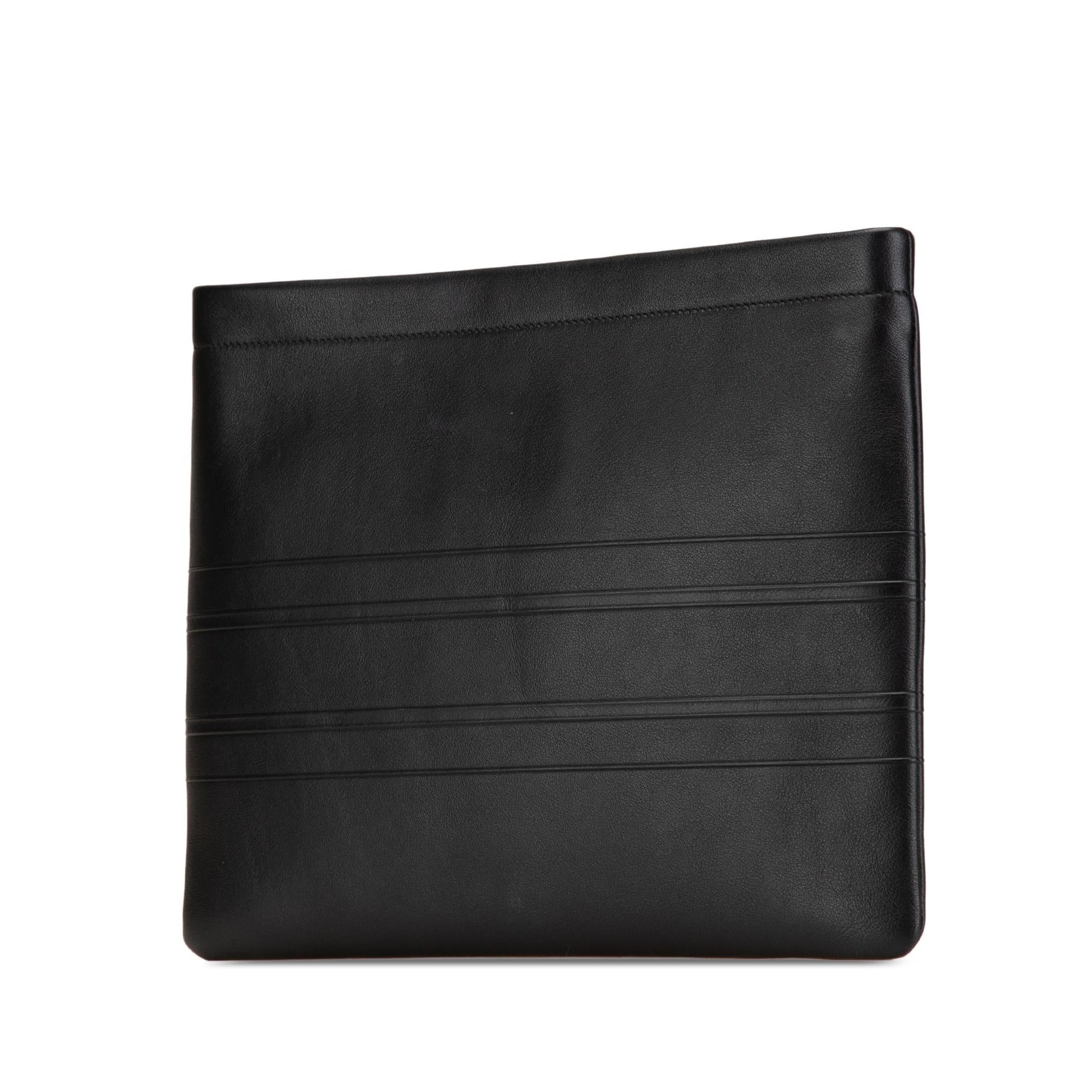 Dior Calfskin Clutch Logo Embossed Zip Clutch Bag