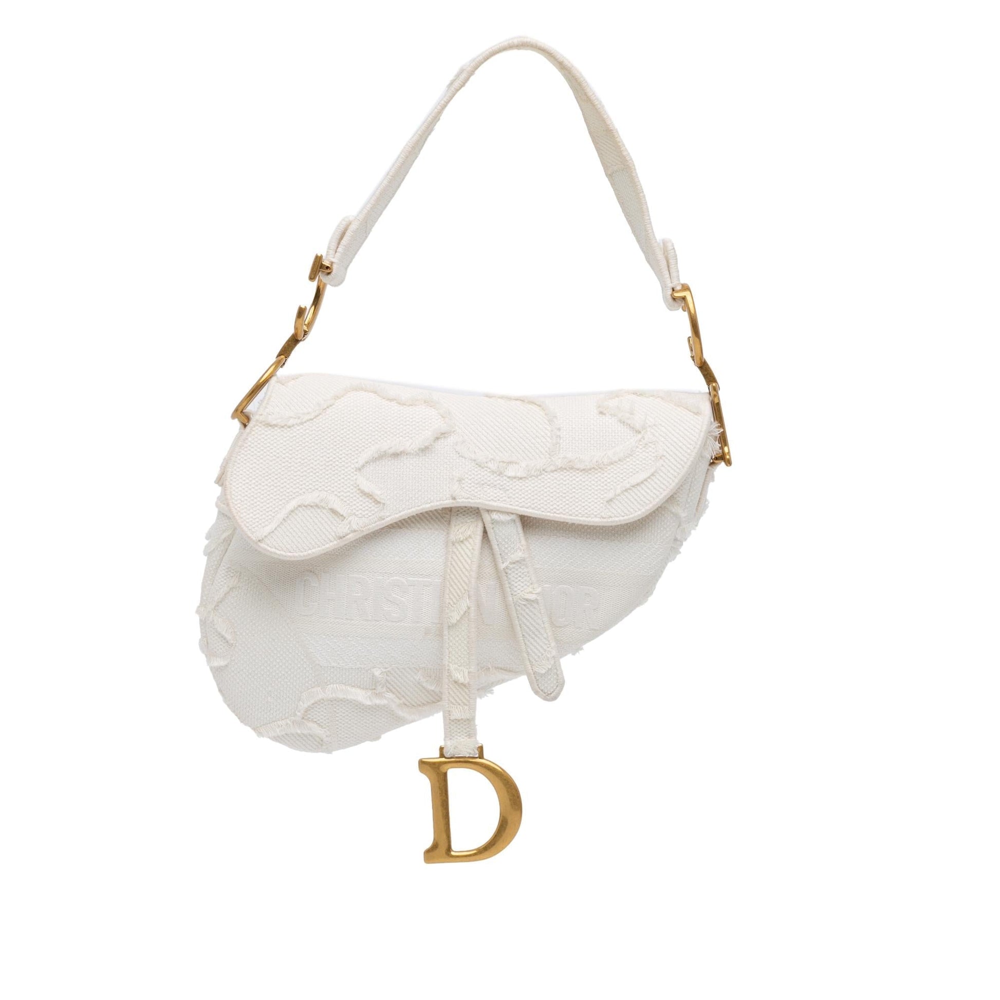 Dior Camouflage Saddle Bag Canvas Embroidered Shoulder Bag Saddle Bag 1