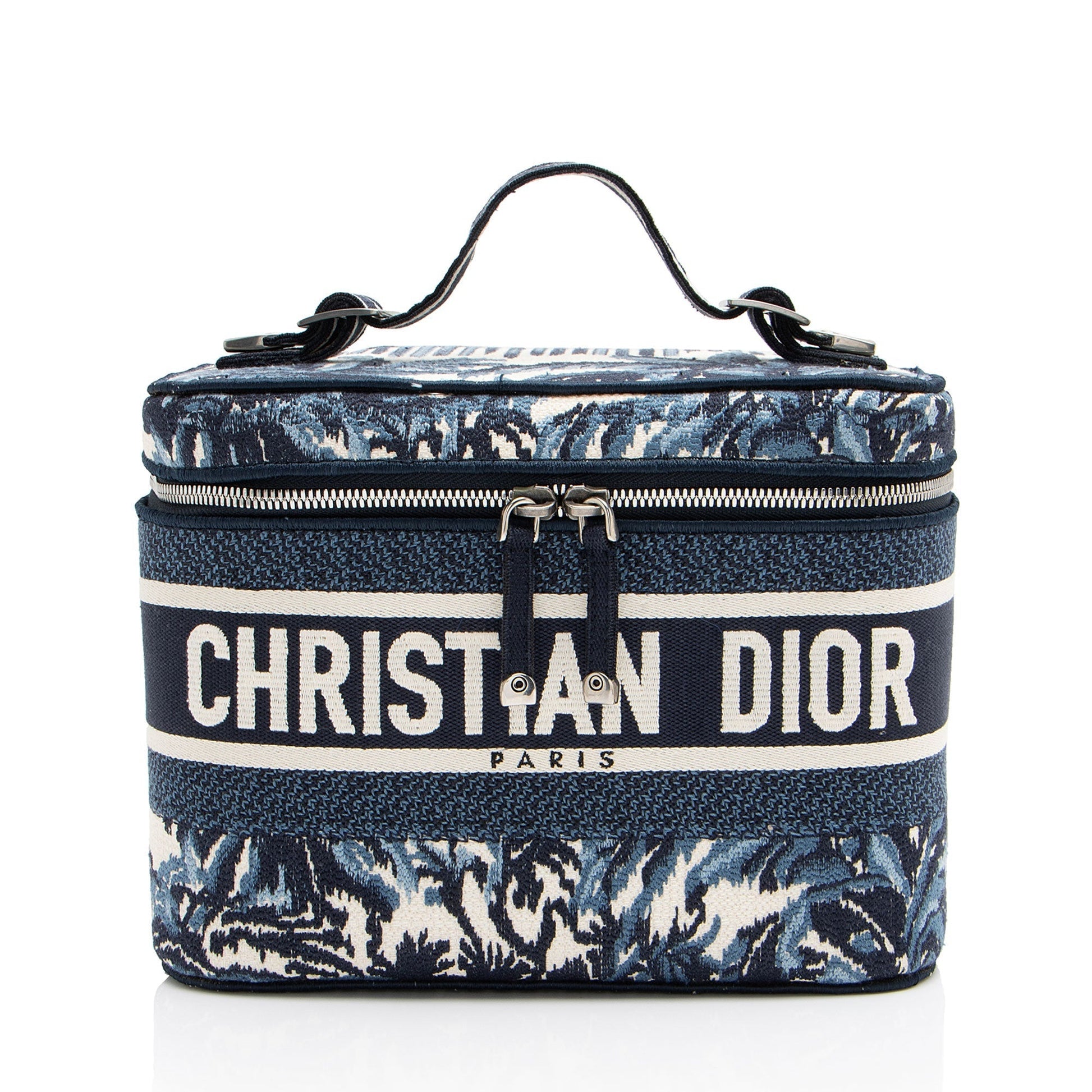 Dior Palms travel Vanity Case Shf Utxjlh Satchel Bag Canvas Embroidered