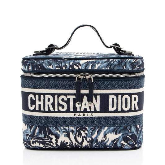 Dior Palms travel Vanity Case Shf Utxjlh Satchel Bag Canvas Embroidered