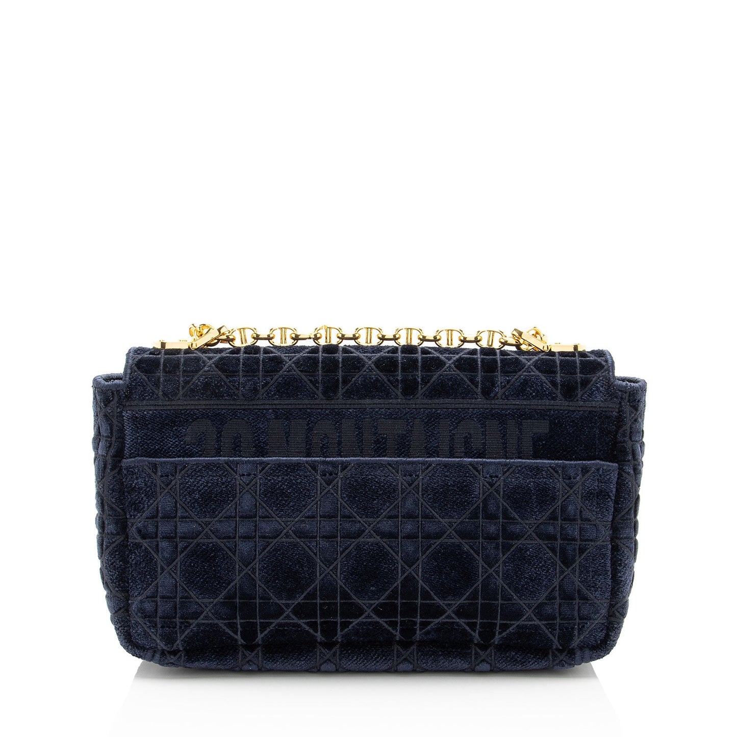 Dior Velvet Cannage Caro Shoulder Bag Medium