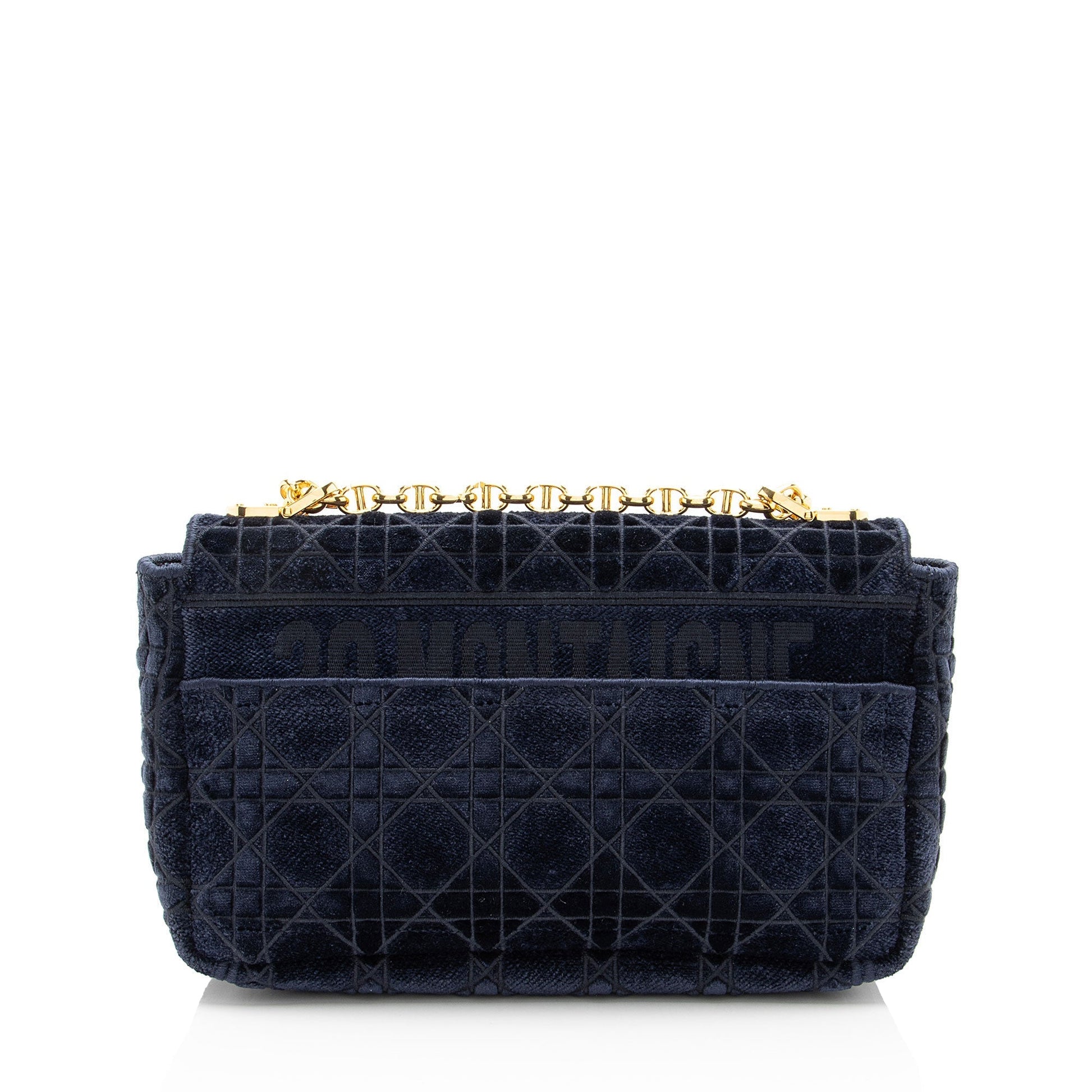 Dior Velvet Cannage Caro Shoulder Bag Medium