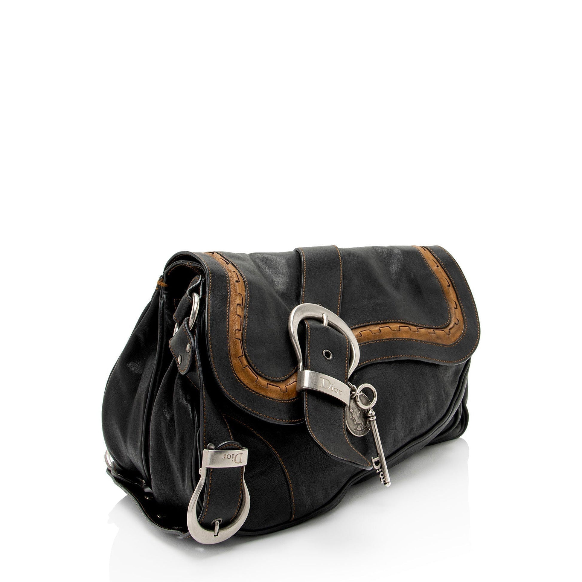 Dior Gaucho Double Saddle Shoulder Bag Shf E3Nnre Leather