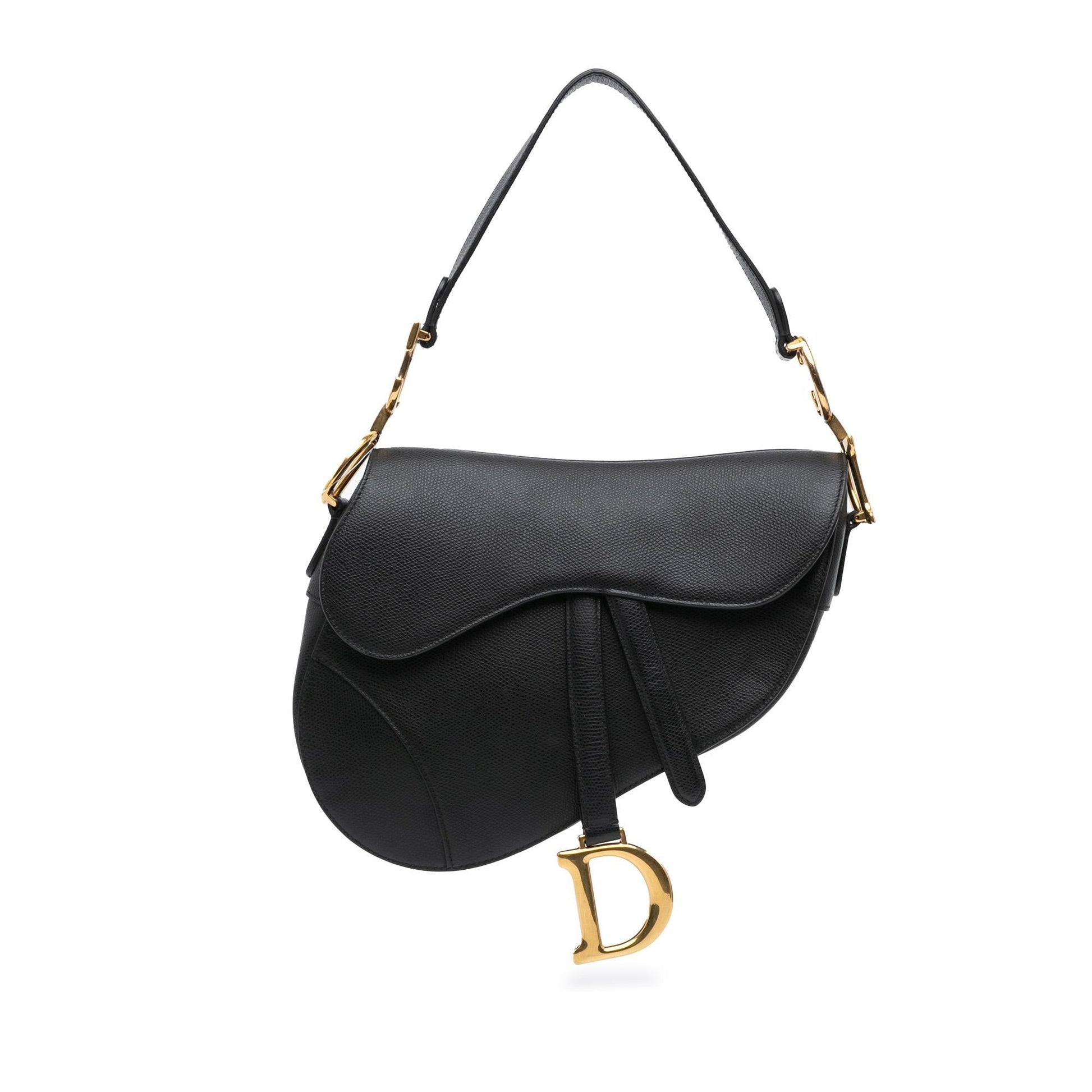 Dior Grained Calfskin Saddle Bag Shoulder Bag