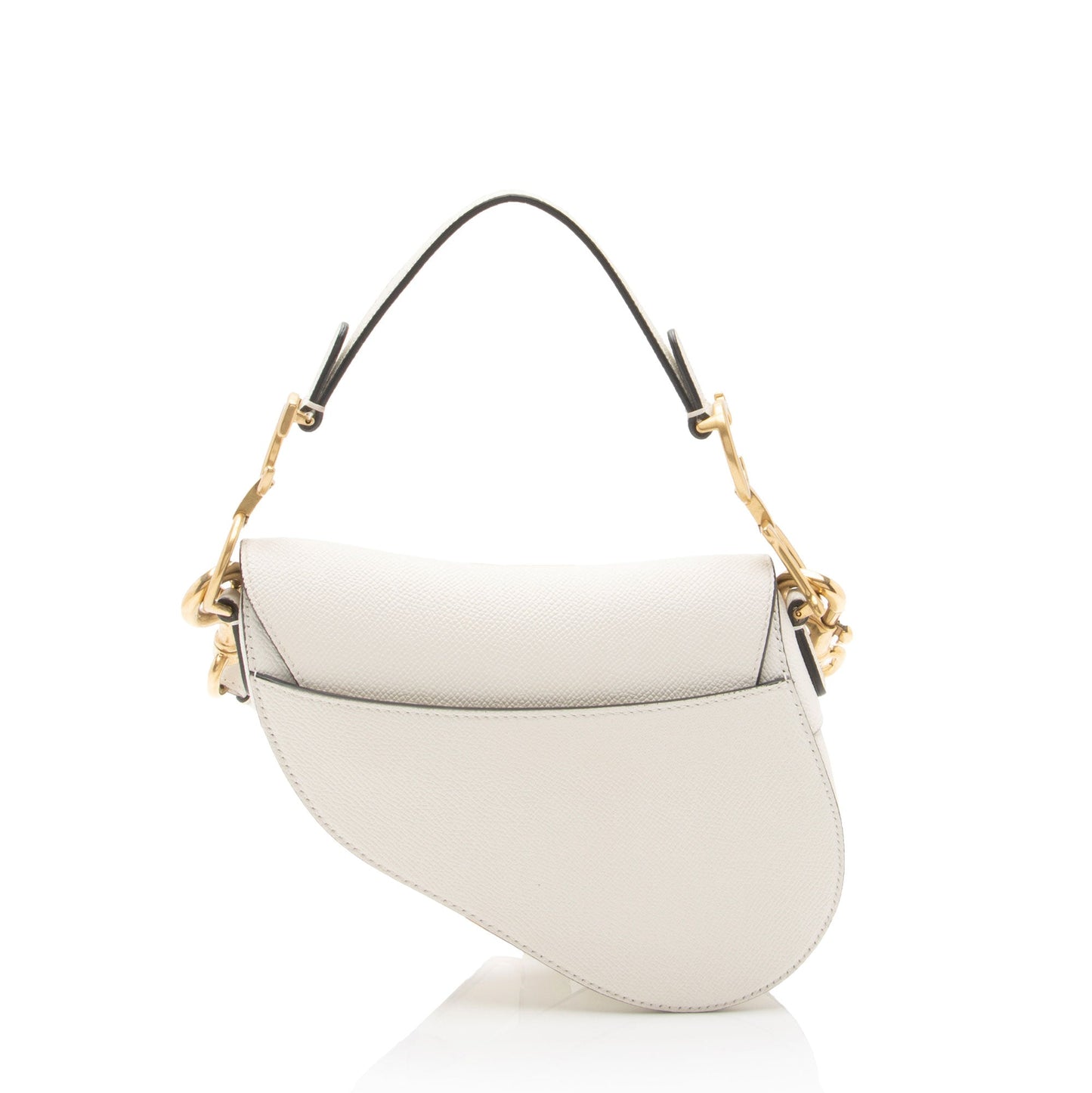 Dior Grained Calfskin Saddle Dual Strap Crossbody Bag Shf