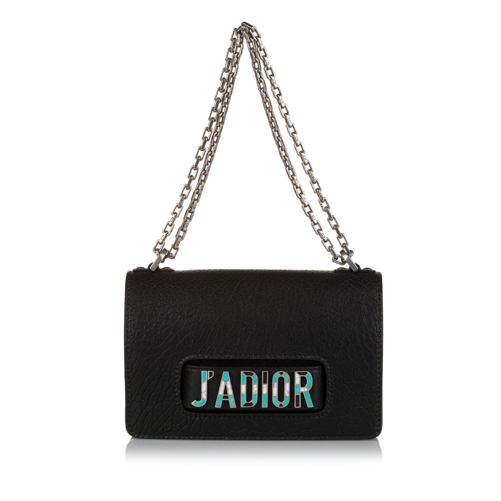 Dior Ja Bag Shg Creini Leather Chain Flap Crossbody Bag