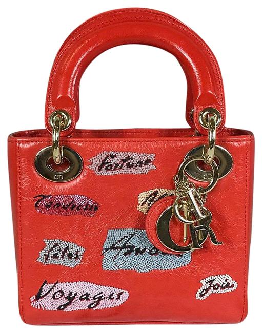 Dior Lady Bag Red Travel Bag