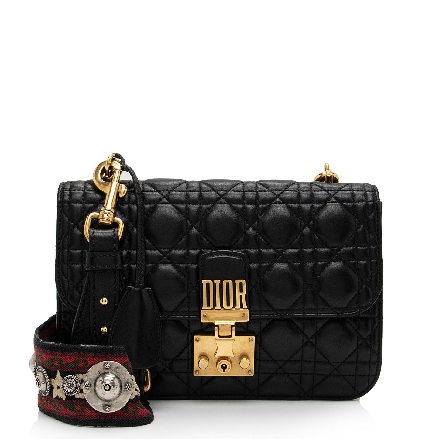 Dior Bohemian Strap Addict Bag Shf Bcij05 Lambskin Medium Flap Crossbody Bag