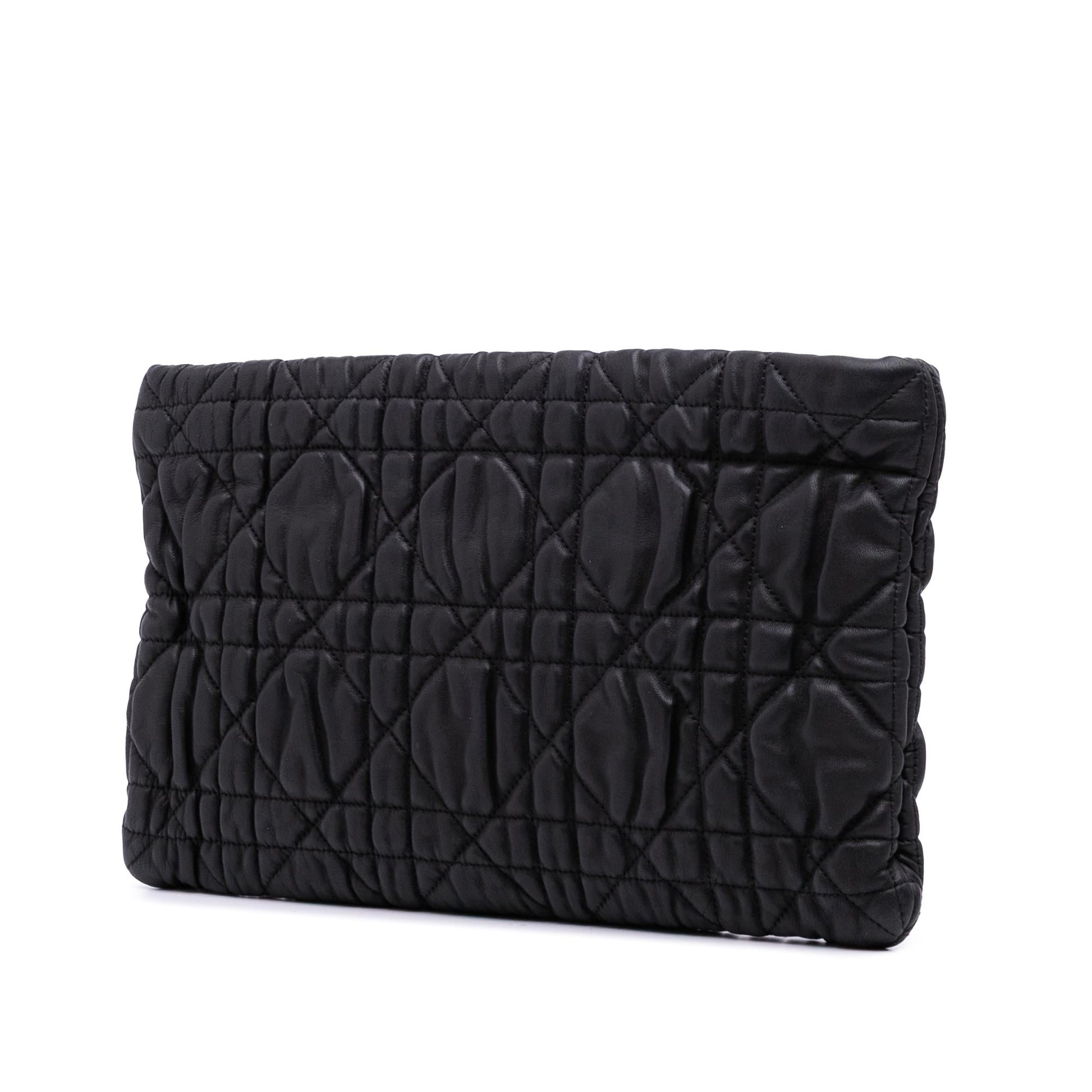 Dior Cannage Lady Clutch Lambskin Clutch Bag