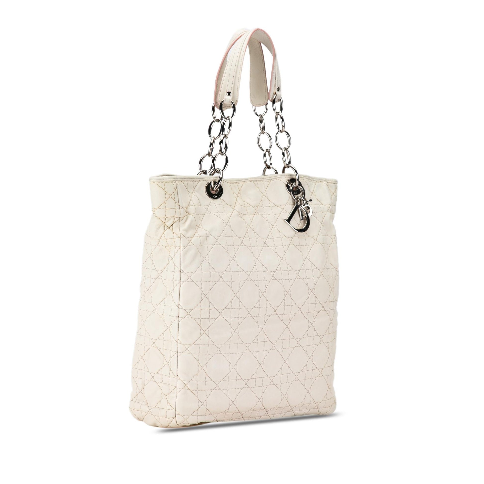 Dior Cannage Shopping Tote Shg Icewoy Lambskin Tote Bag