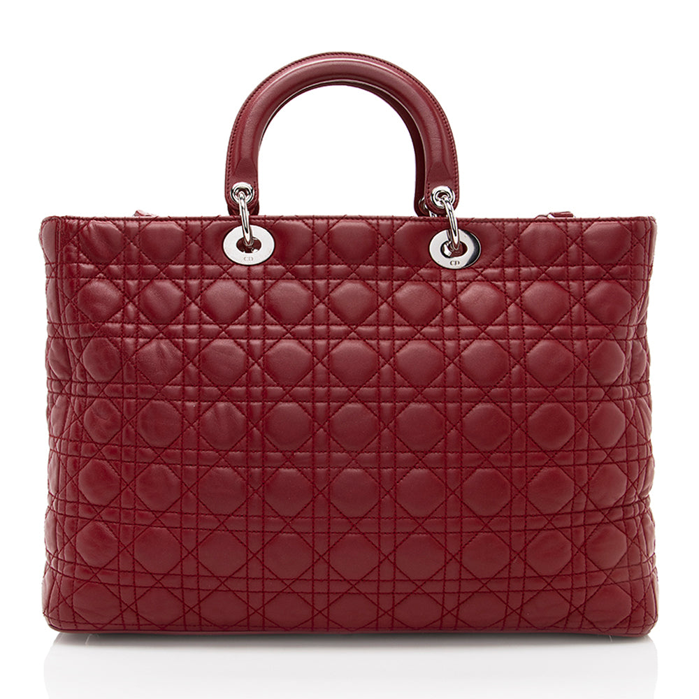 Dior Lady Extra Tote Shf Lambskin Large Tote Bag