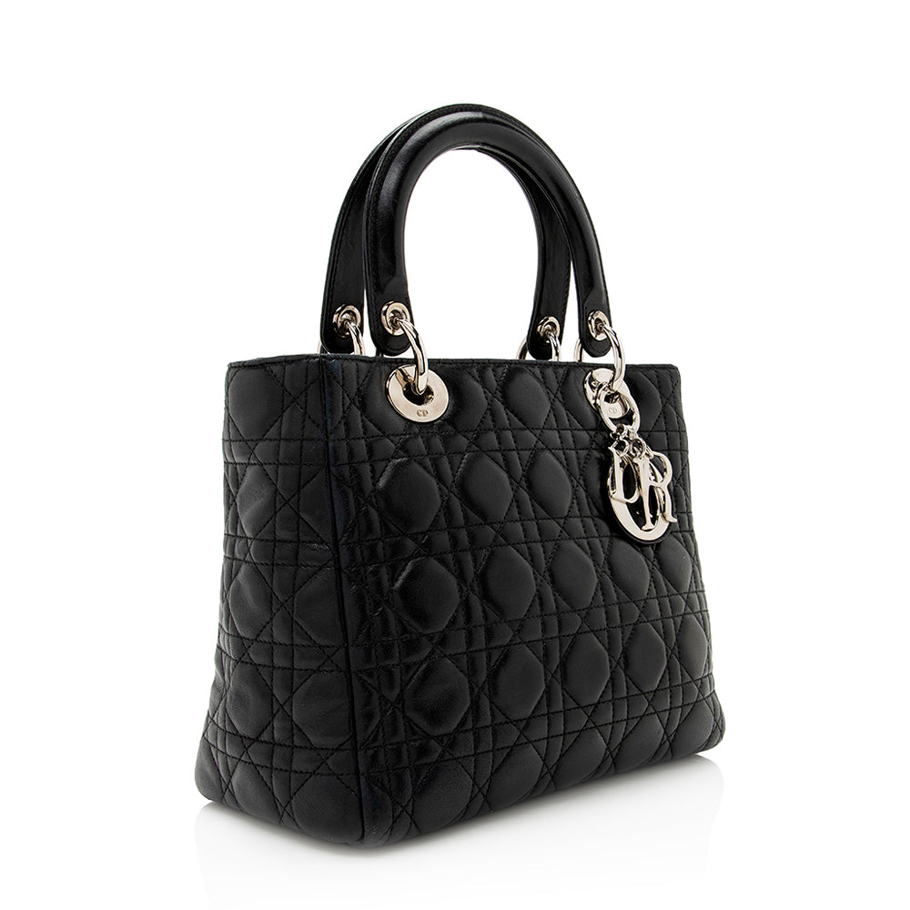 Dior Lady Tote Shf Lambskin Medium Tote Bag Tote Shf 20990