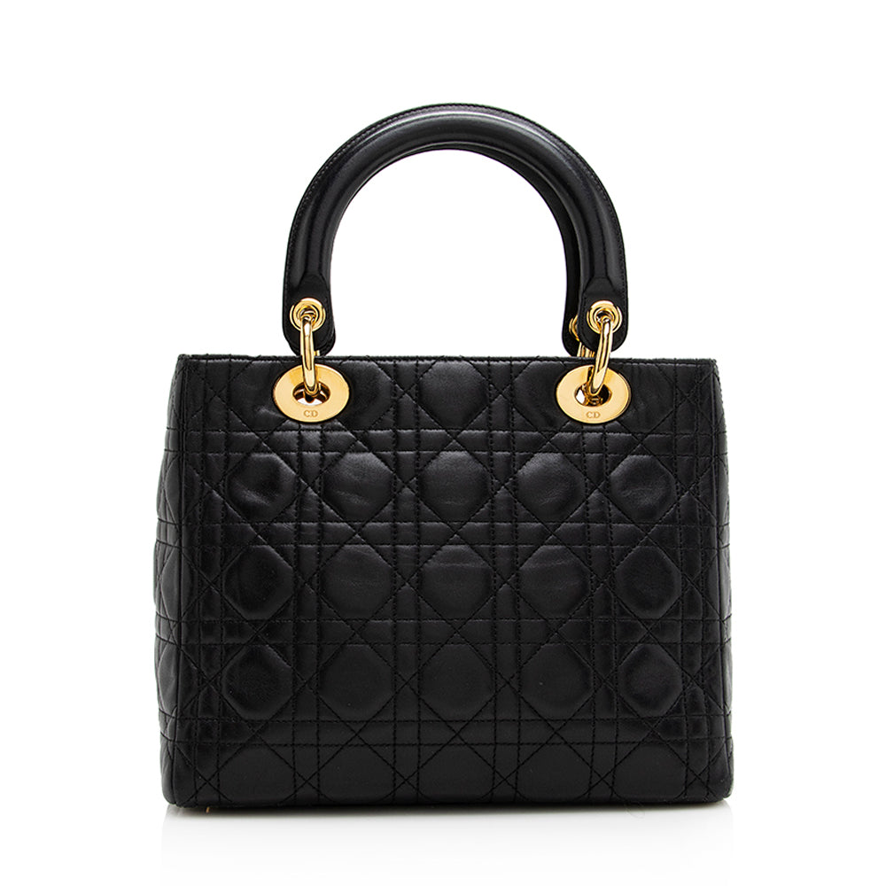 Dior Lady Tote Shf Lambskin Medium Tote Bag