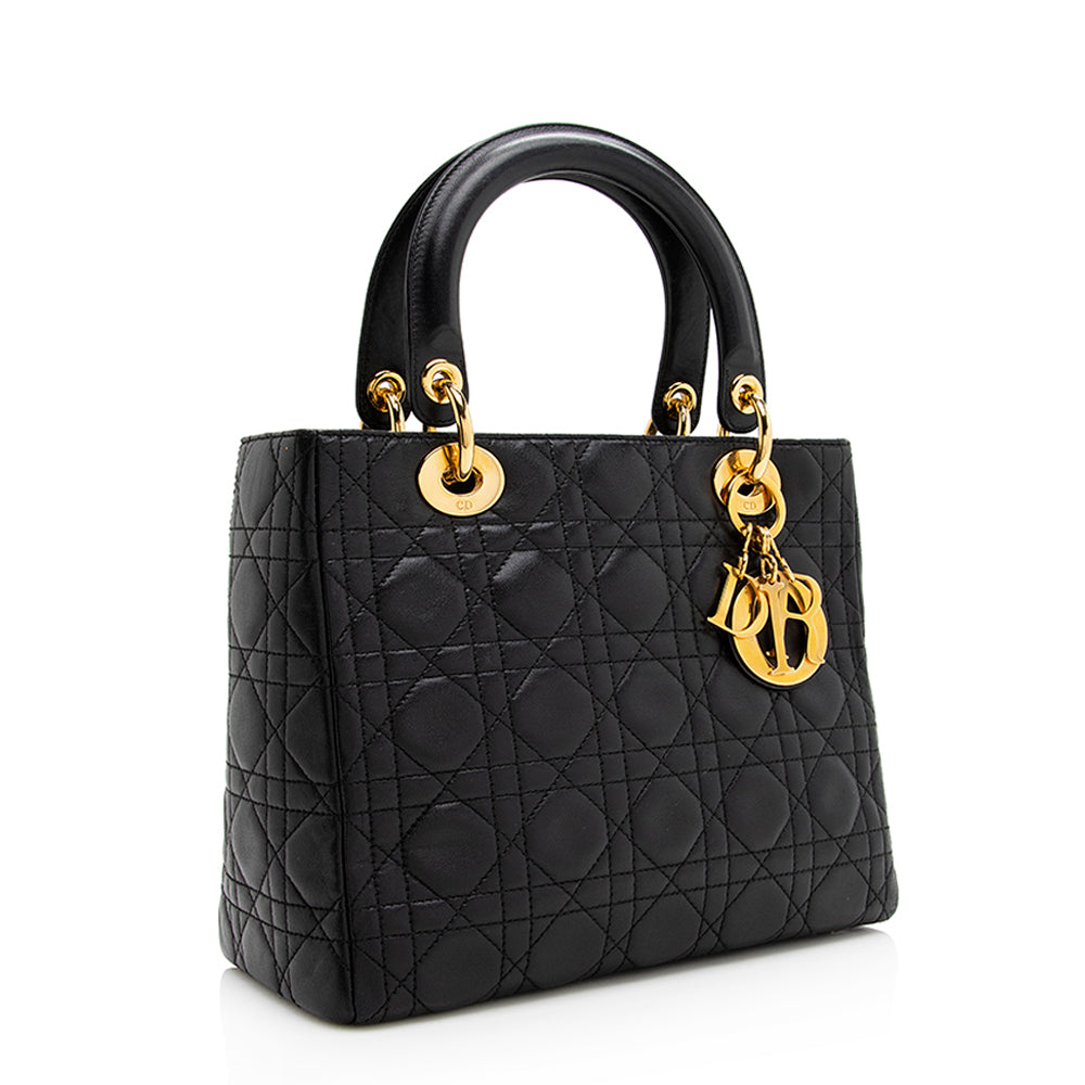Dior Lady Tote Shf Lambskin Medium Tote Bag