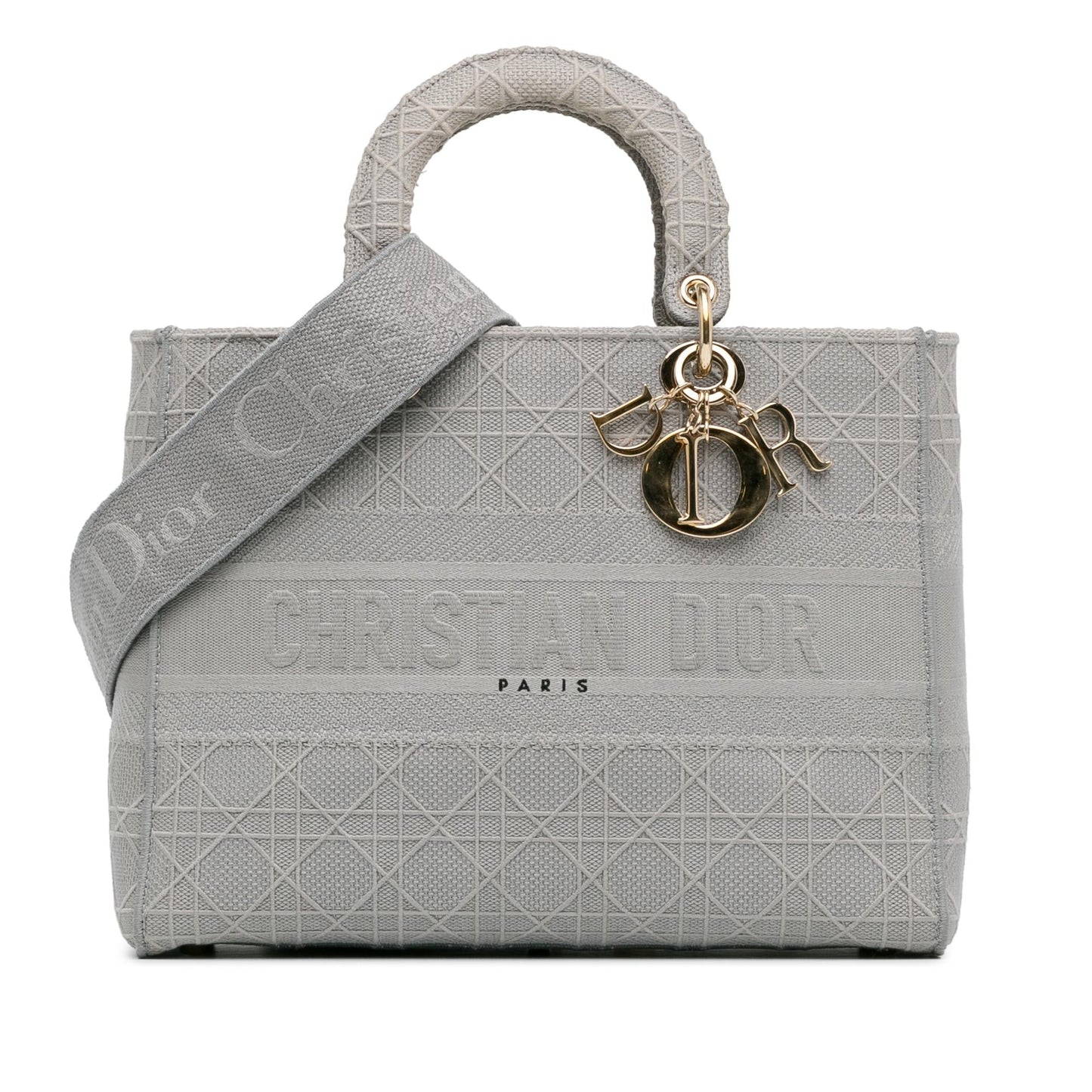 Dior Cannage Lady Lite Shg Satchel Bag Large