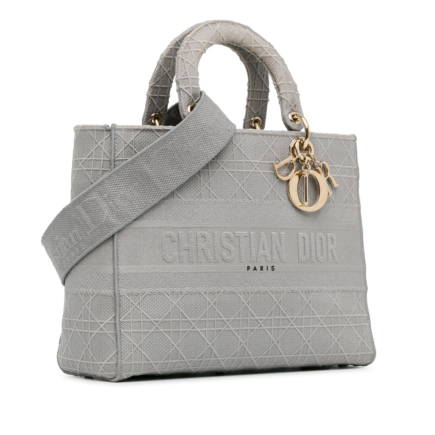 Dior Cannage Lady Lite Shg Satchel Bag Large