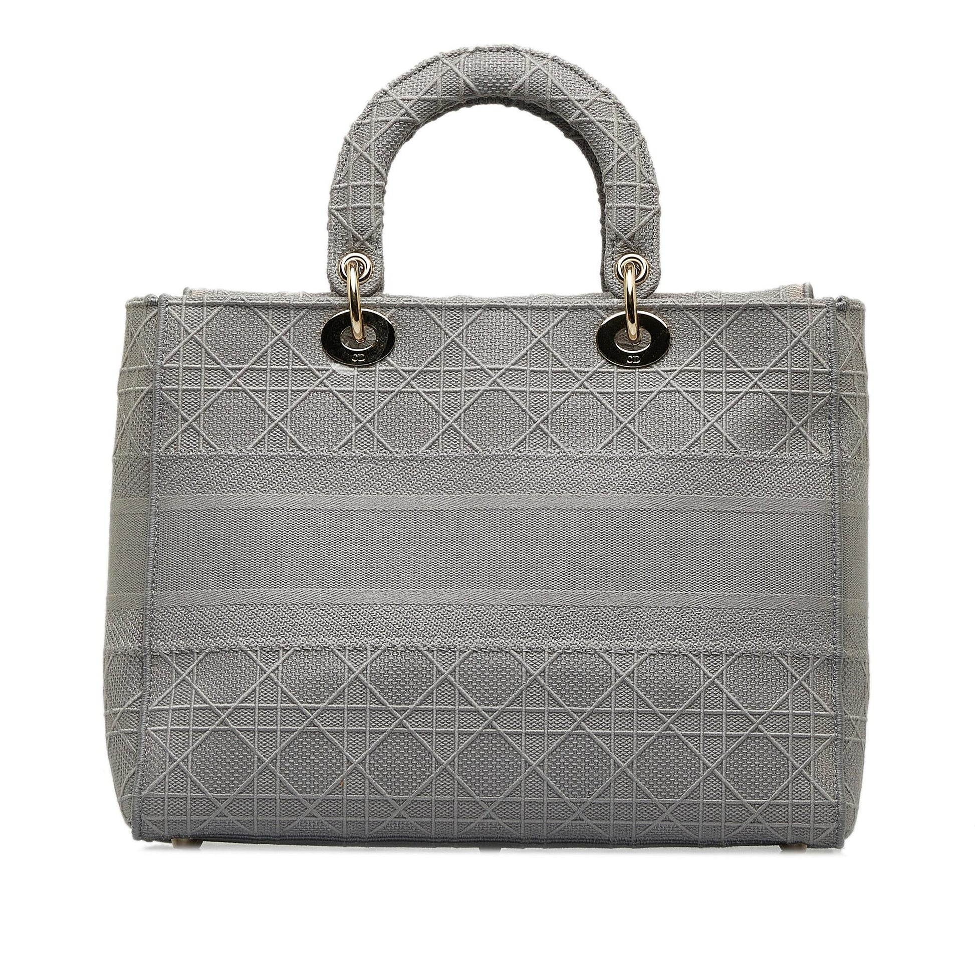 Dior Cannage Lady Lite Satchel Bag Large