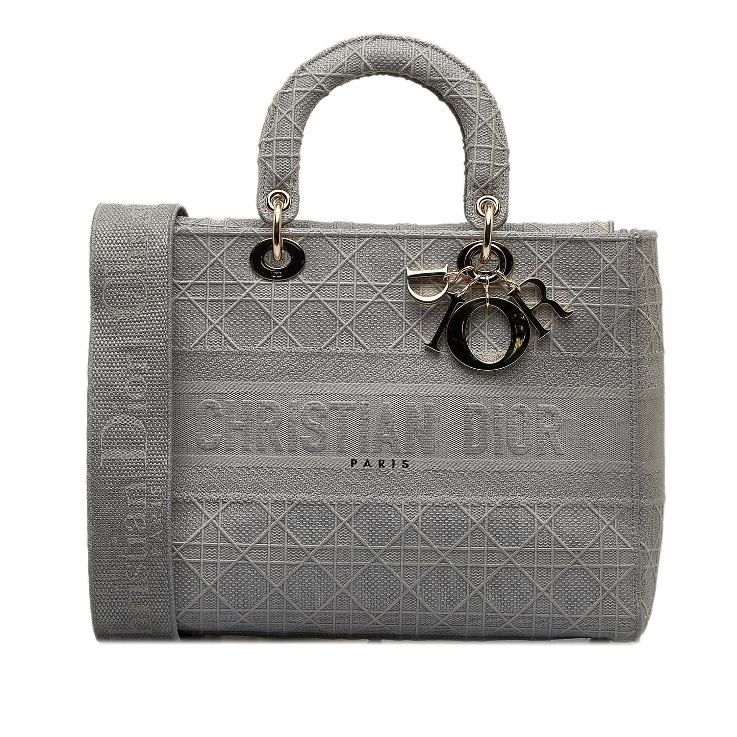 Dior Cannage Lady Lite Satchel Bag Large