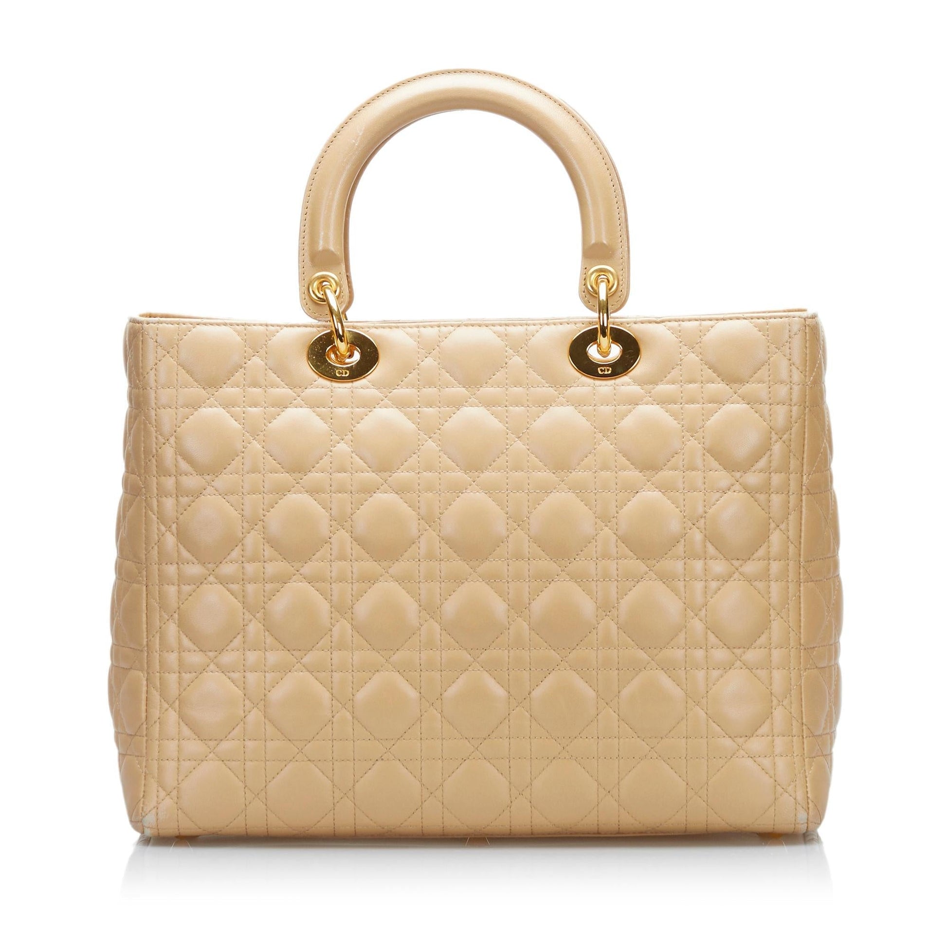 Dior Cannage Lady Shg Satchel Bag Large