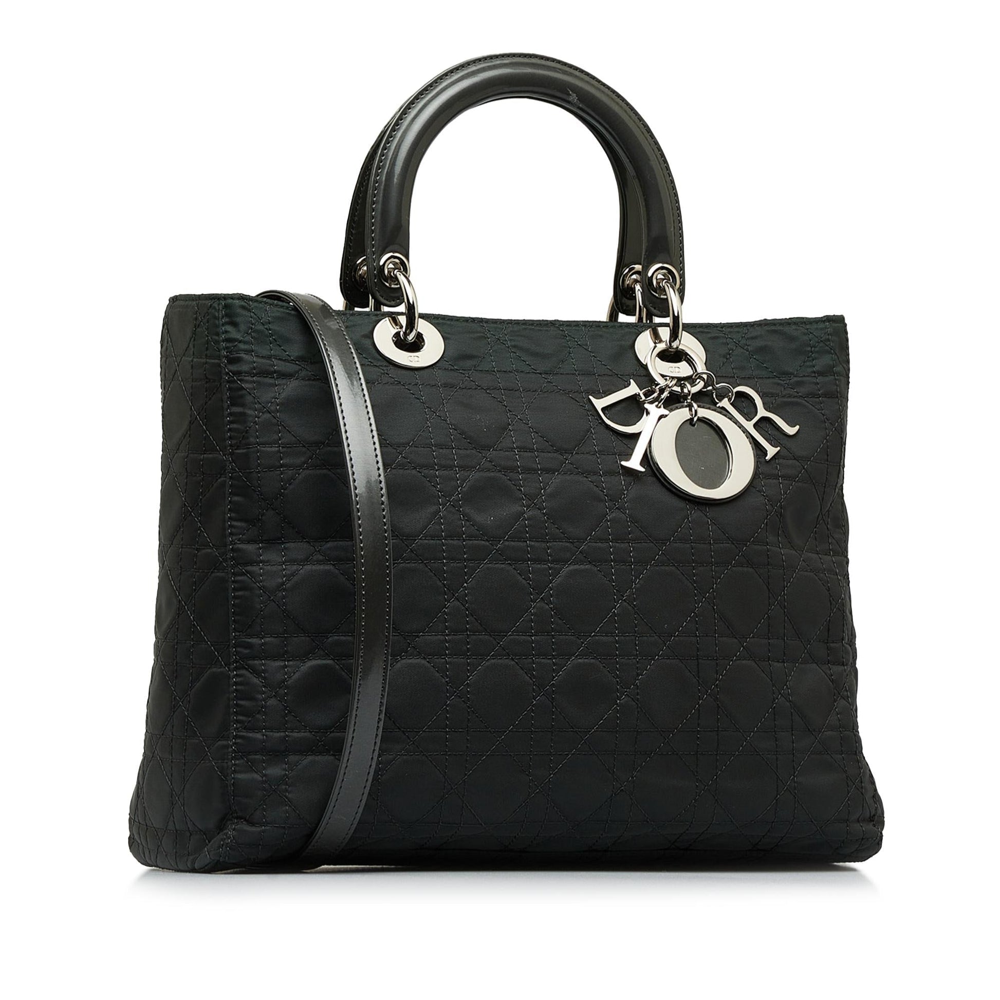 Dior Cannage Lady Shg 6H7B52 Satchel Bag Nylon Large