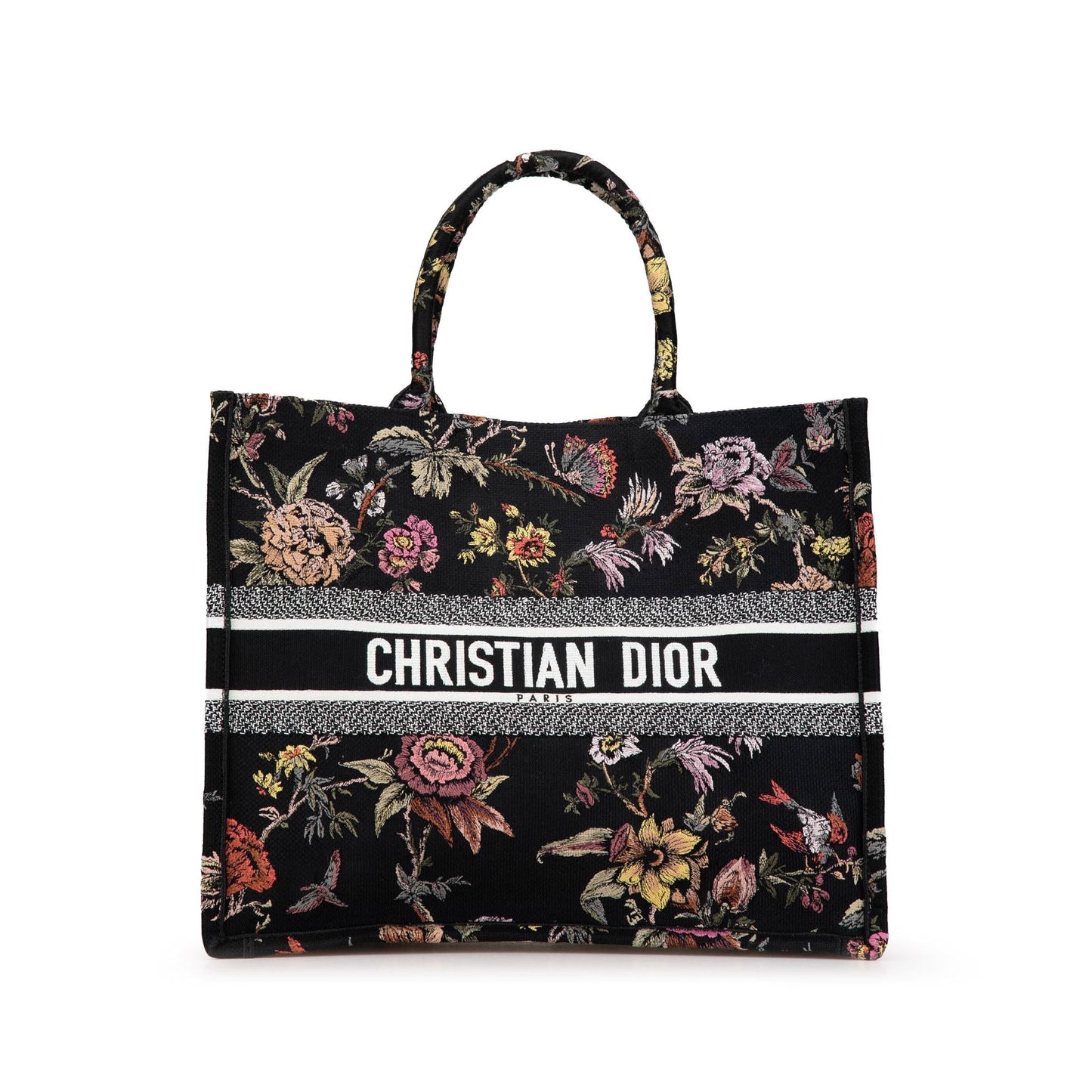 Dior Book Tote Shg Fiiccc Canvas Large Embroidered Tote Bag