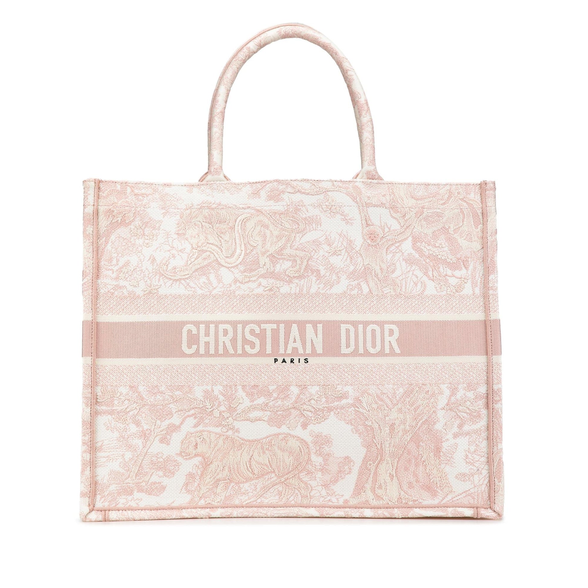 Dior iviera Toile De Jouy Book Tote Canvas Large Embroidered Tote Bag