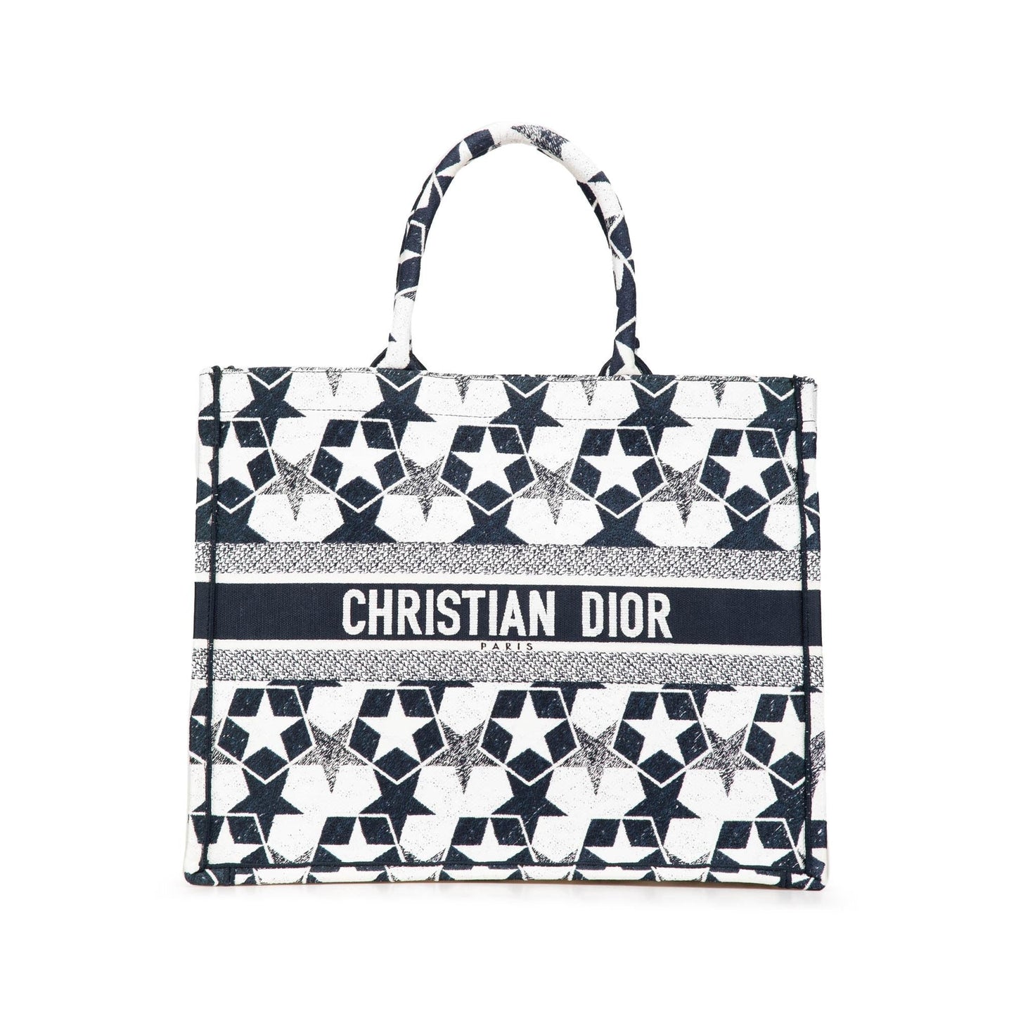 Dior Lucky Star Book Tote Canvas Large Embroidered Tote Bag Book Tote 2