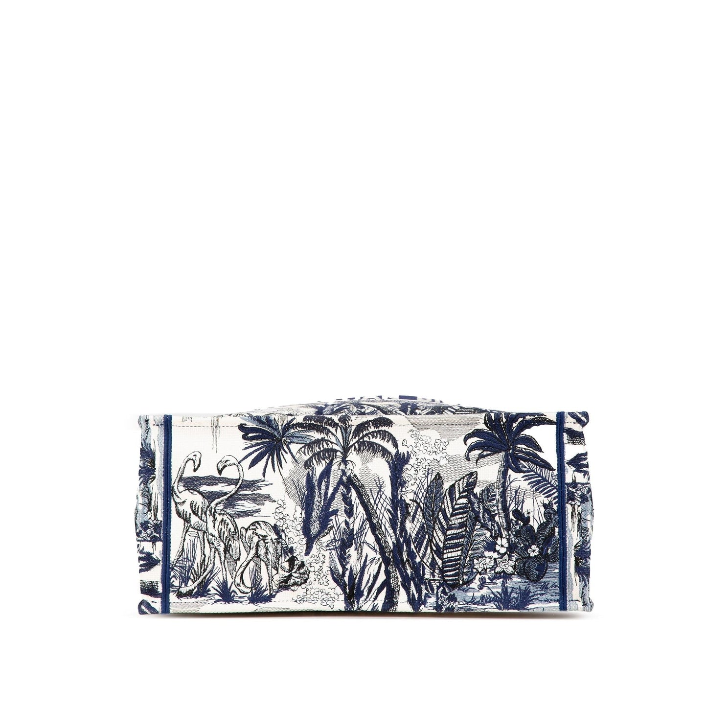 Dior Palm Tree Toile De Jouy Book Tote Canvas Large Embroidered Tote Bag