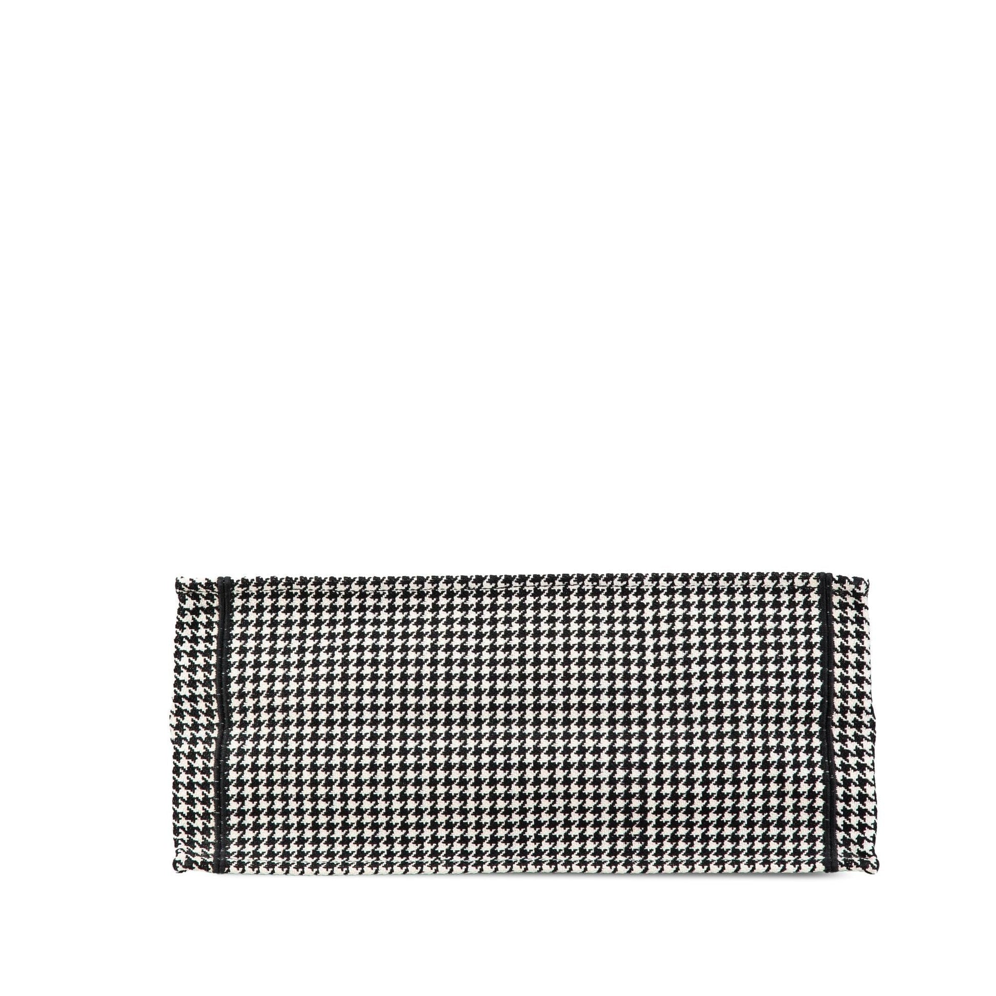 Dior Houndstooth Book Tote Canvas Large Embroidered Tote Bag Book Tote 2