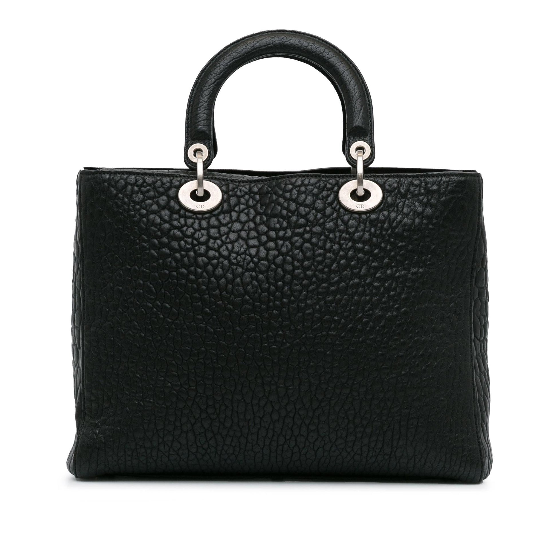 Dior Canyon Grained Lady Shg Obzds1 Satchel Bag Lambskin Large