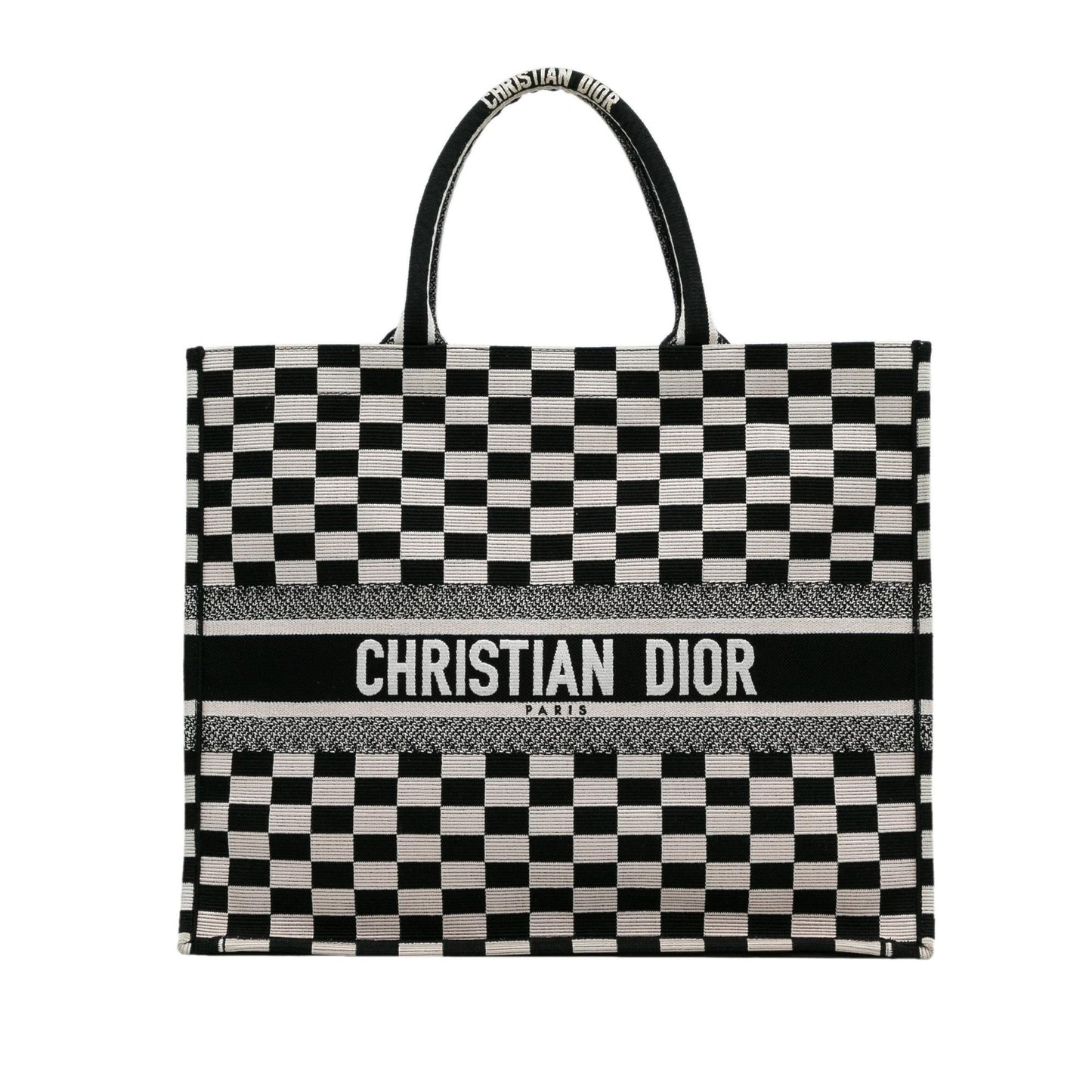 Dior Check Book Tote Shg Zgjnju Large Tote Bag