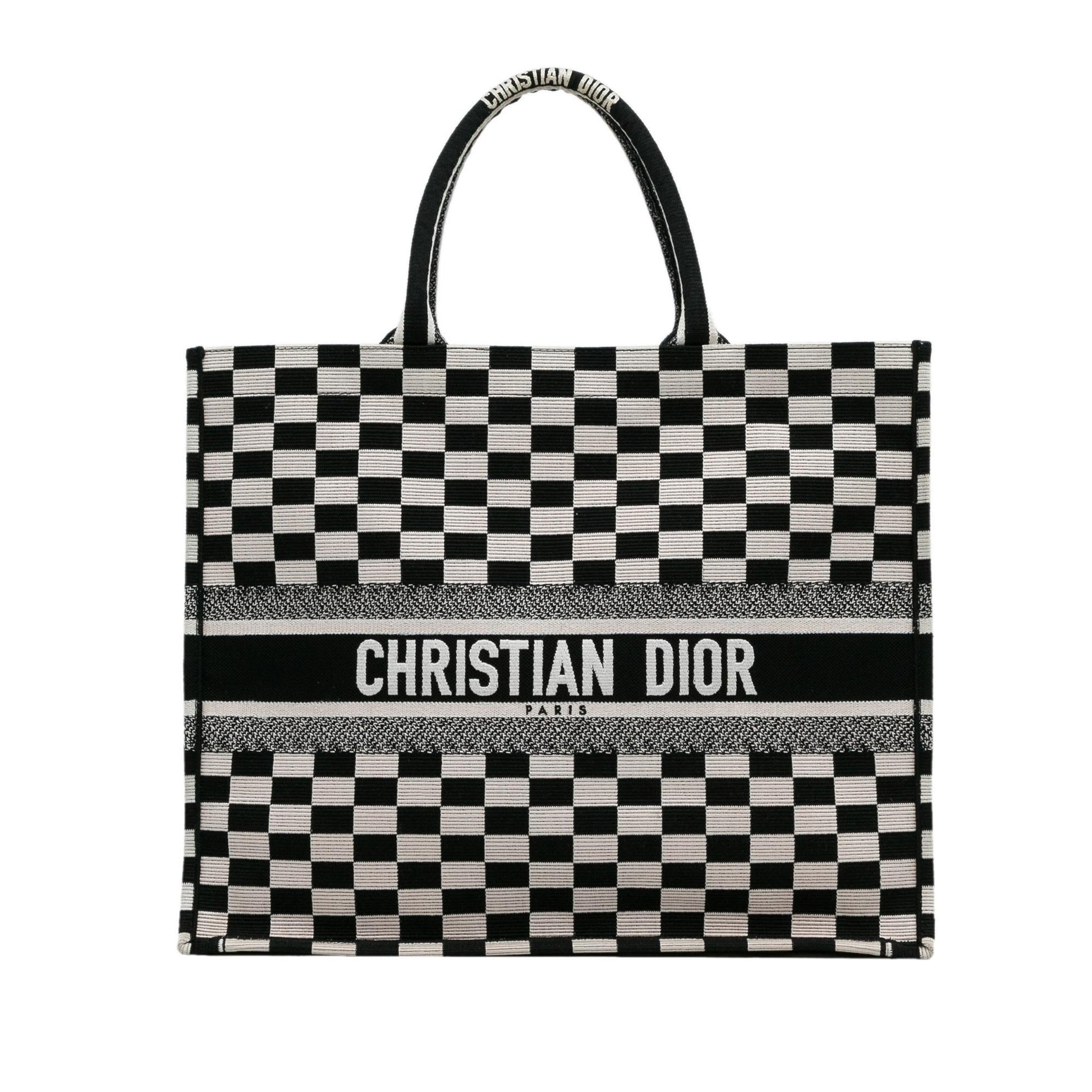 Dior Check Book Tote Shg Zgjnju Large Tote Bag