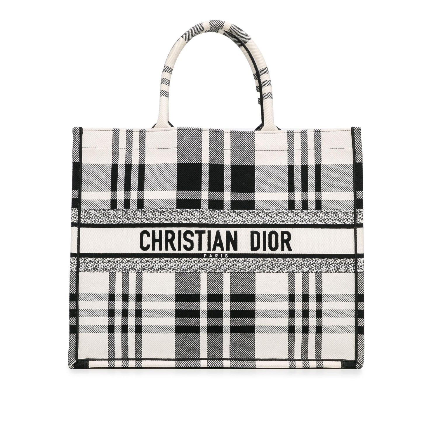 Dior Check Book Tote Shg Zkme5M Large Tote Bag