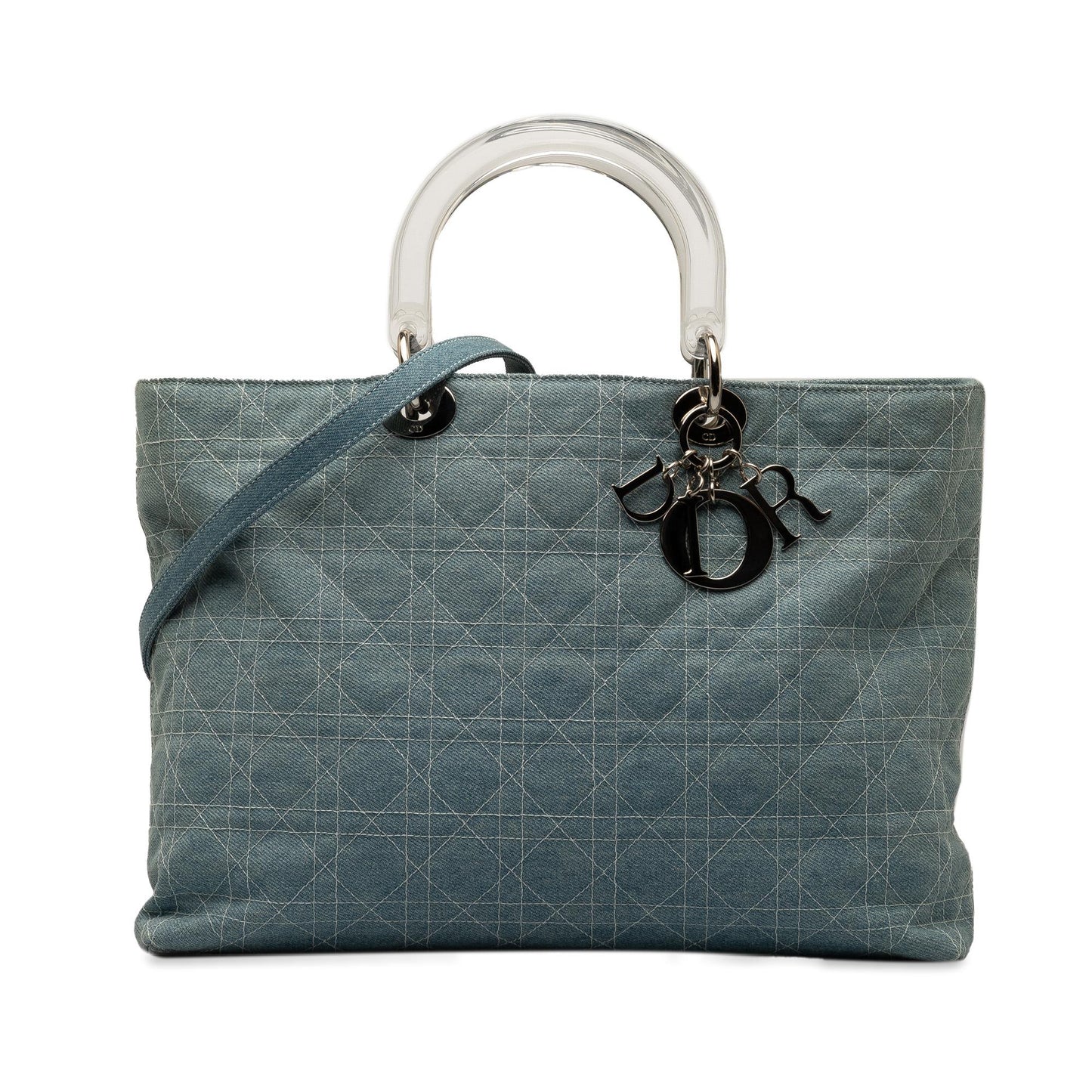 Dior Cannage Lady Shg 9O3Er7 Satchel Bag Denim Large