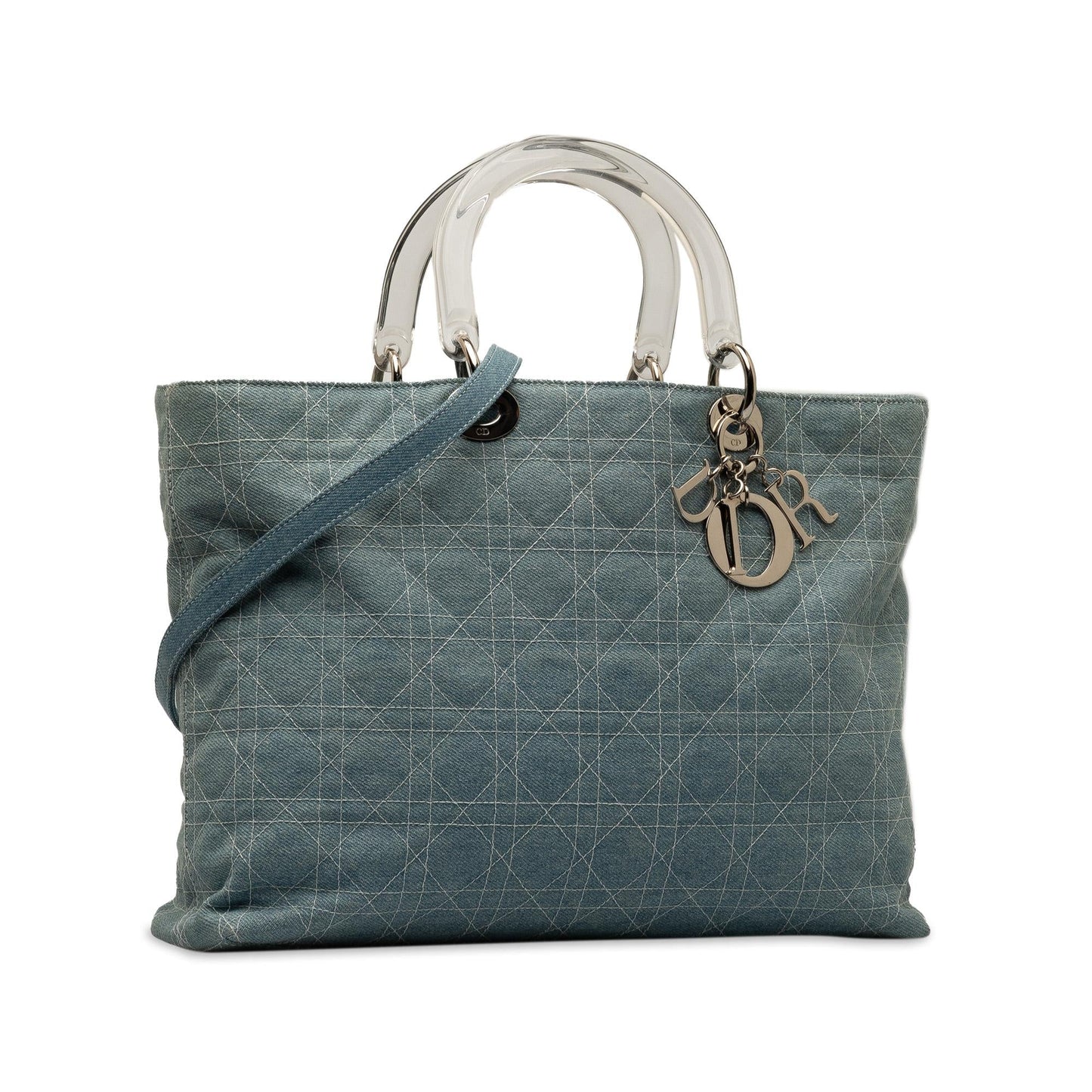 Dior Cannage Lady Shg 9O3Er7 Satchel Bag Denim Large